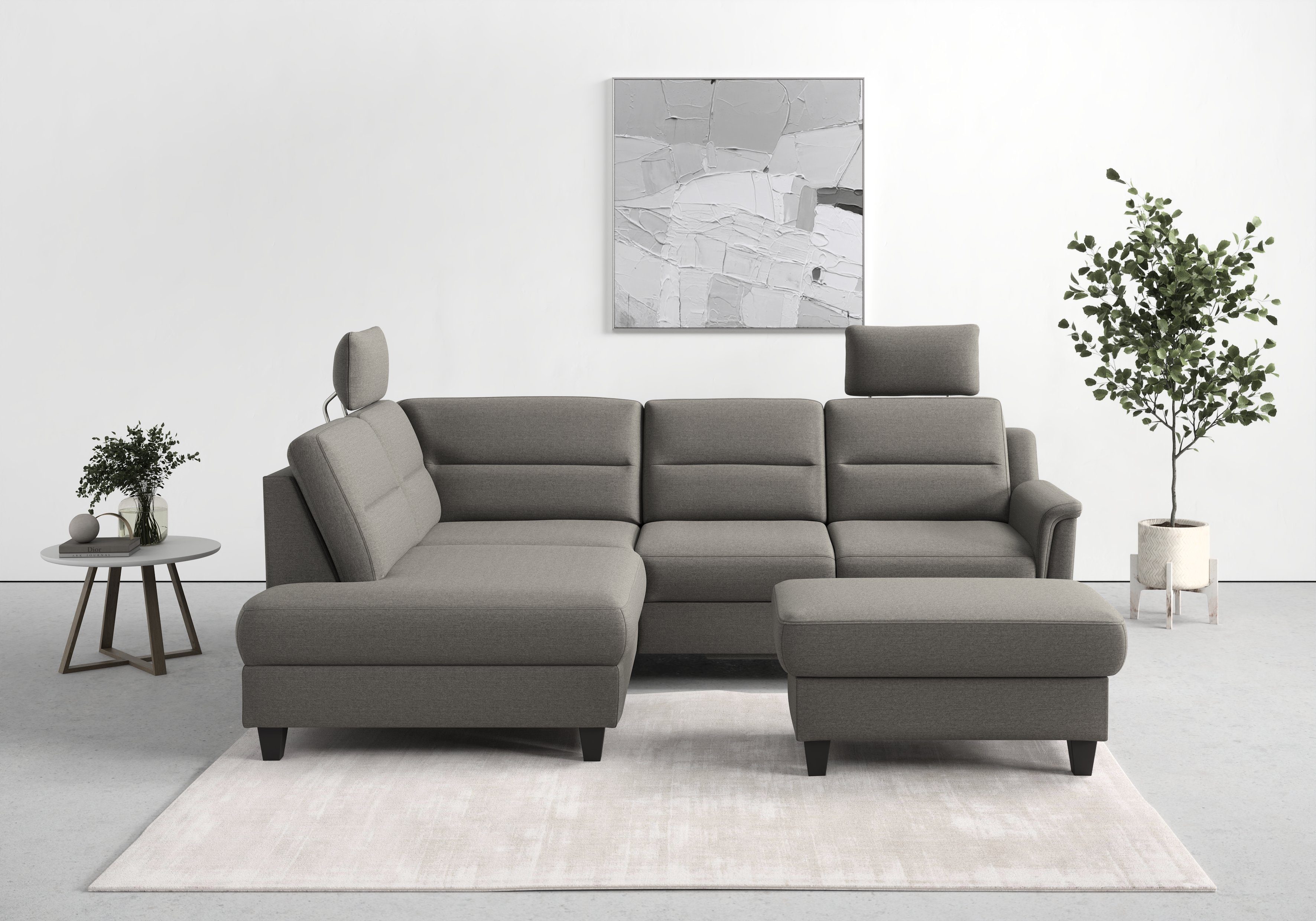 sit&more Ecksofa Farö L-Form, inklusive Federkern, wahlweise mit Bettfunktion und Bettkasten