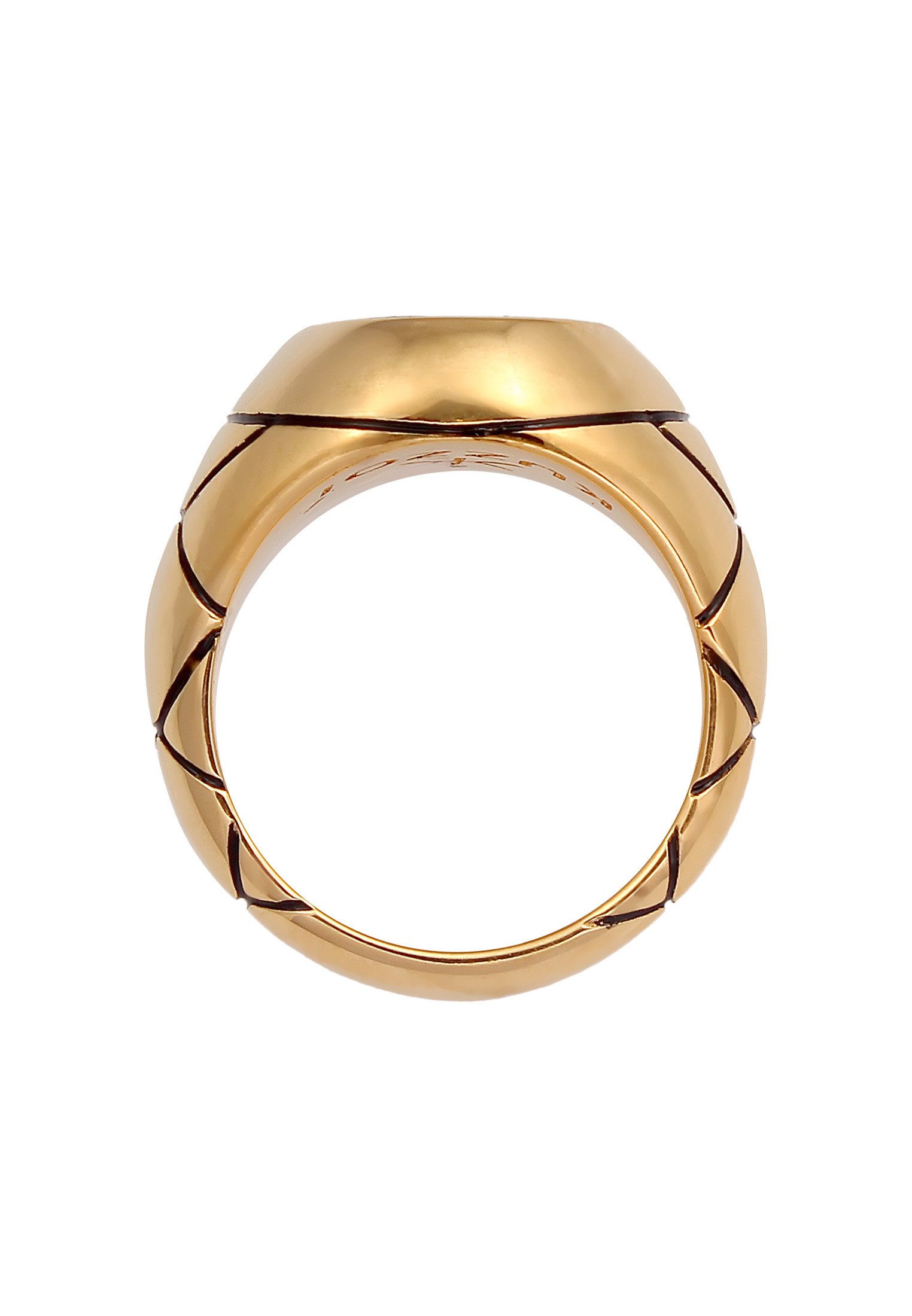 Kuzzoi Siegelring Herren Siegelring Oval Emaille 925er Silber