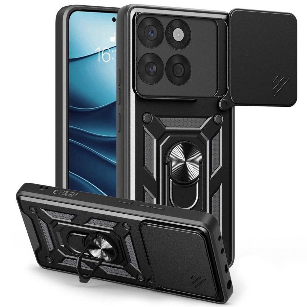 COFI 1453 Bumper - Hybrid Handyhülle mit Ring- kompatibel mit Motorola Edge 60 Fusion, ideal für Schutz, perfekt für Smartphone