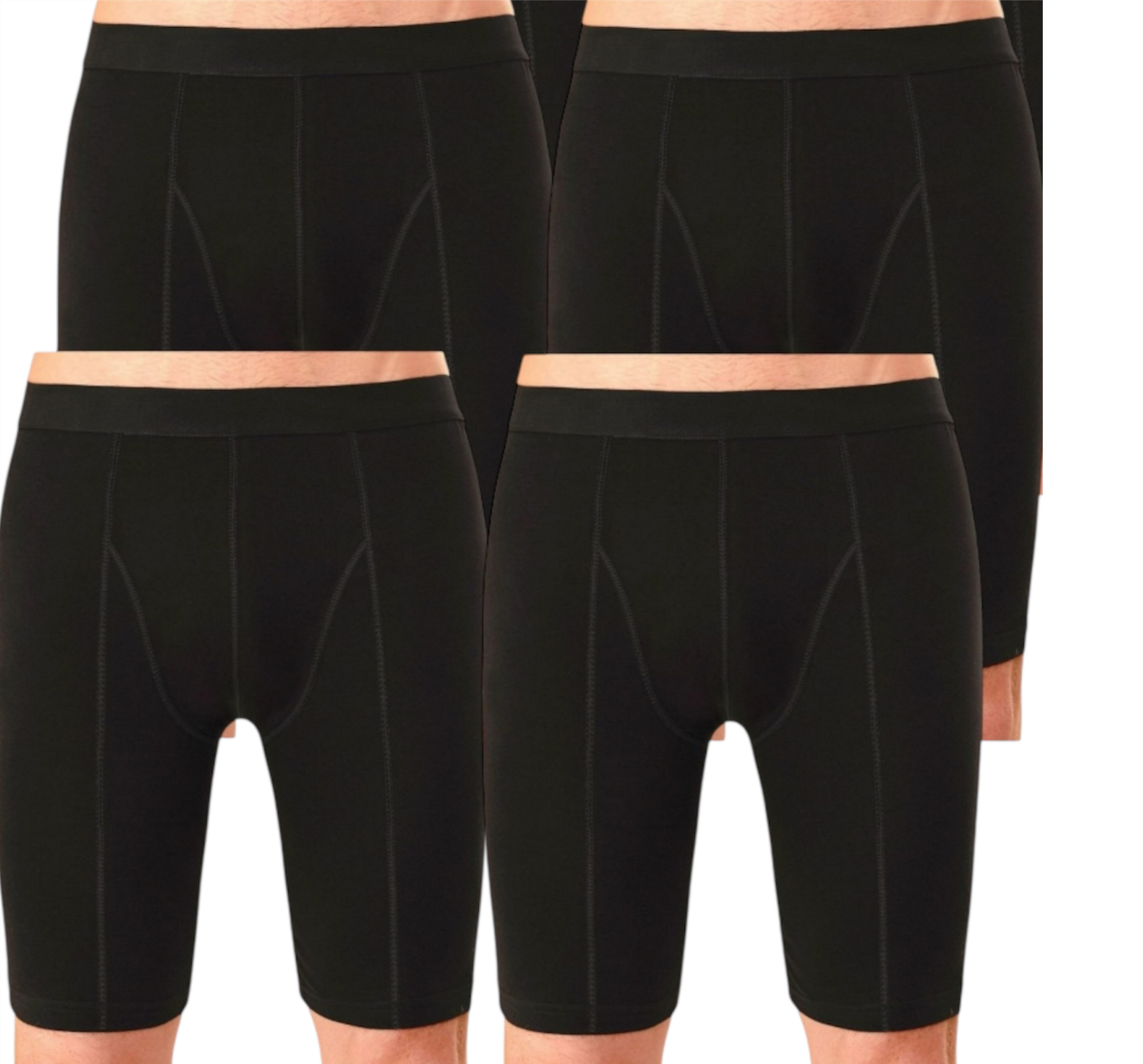 DDOnlineShop Boxershorts Herren Lange unterhosen 5er Pack Baumwolle Schwarz A1125 (Spar-Set, 5-St., 5er-Pack) Premium Qualität – Bild 5 von 5