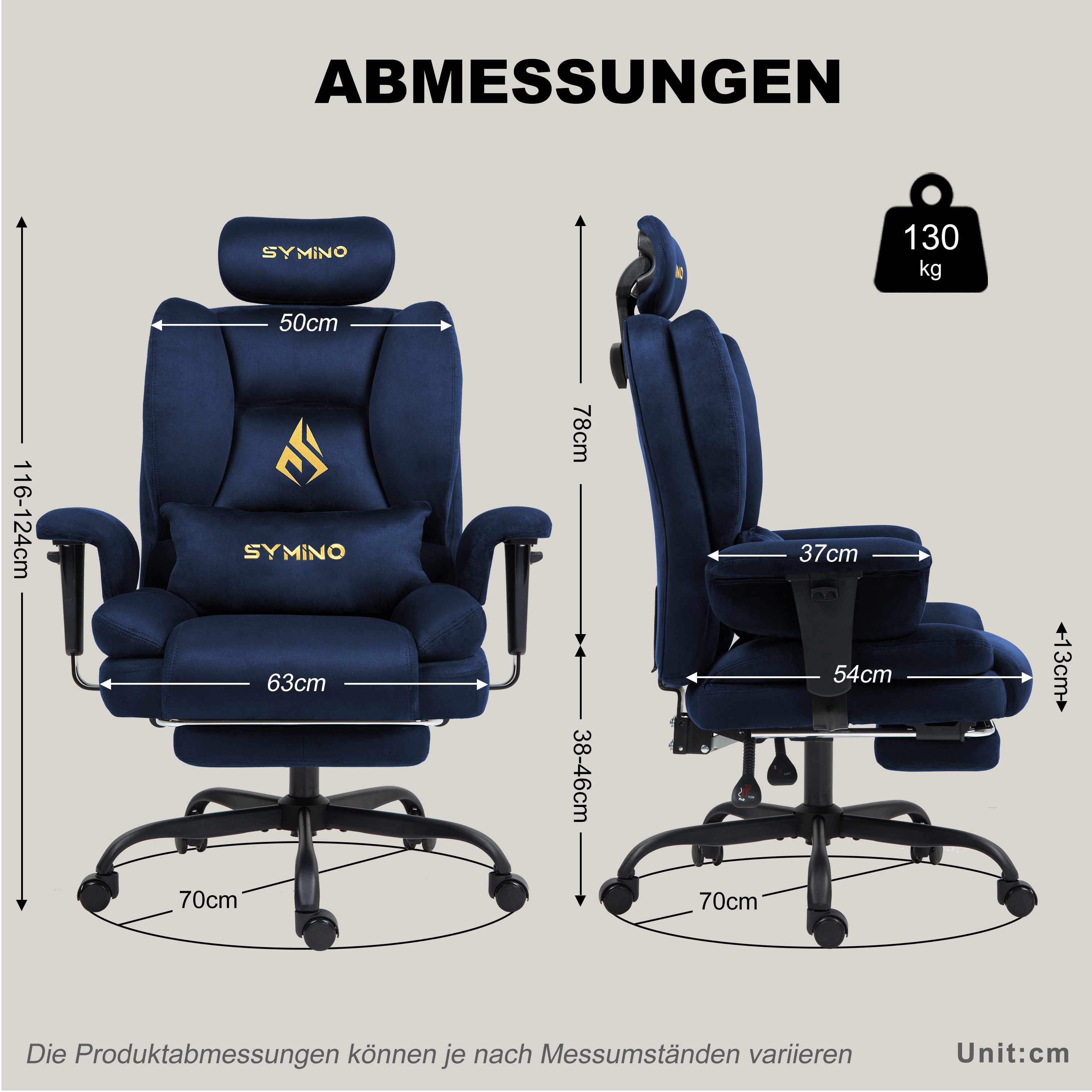 symino Stuhl Ergonomischer Sofa-Gaming-Stuhl, Verstellbarer Gamer-Stuhl, mit Hochwertigem Kunstpelzbezug für Ultimativen Komfort – Bild 2 von 5