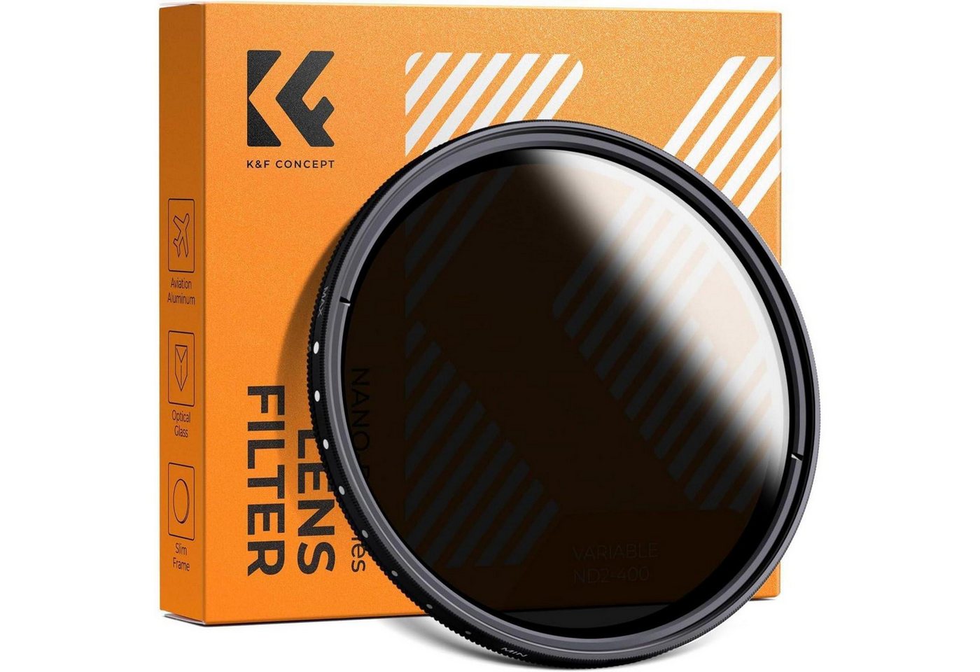 LuxusKollektion 67mm Variabler ND Filter ND2-ND400 Slim Neutral Graufilter Graufilter