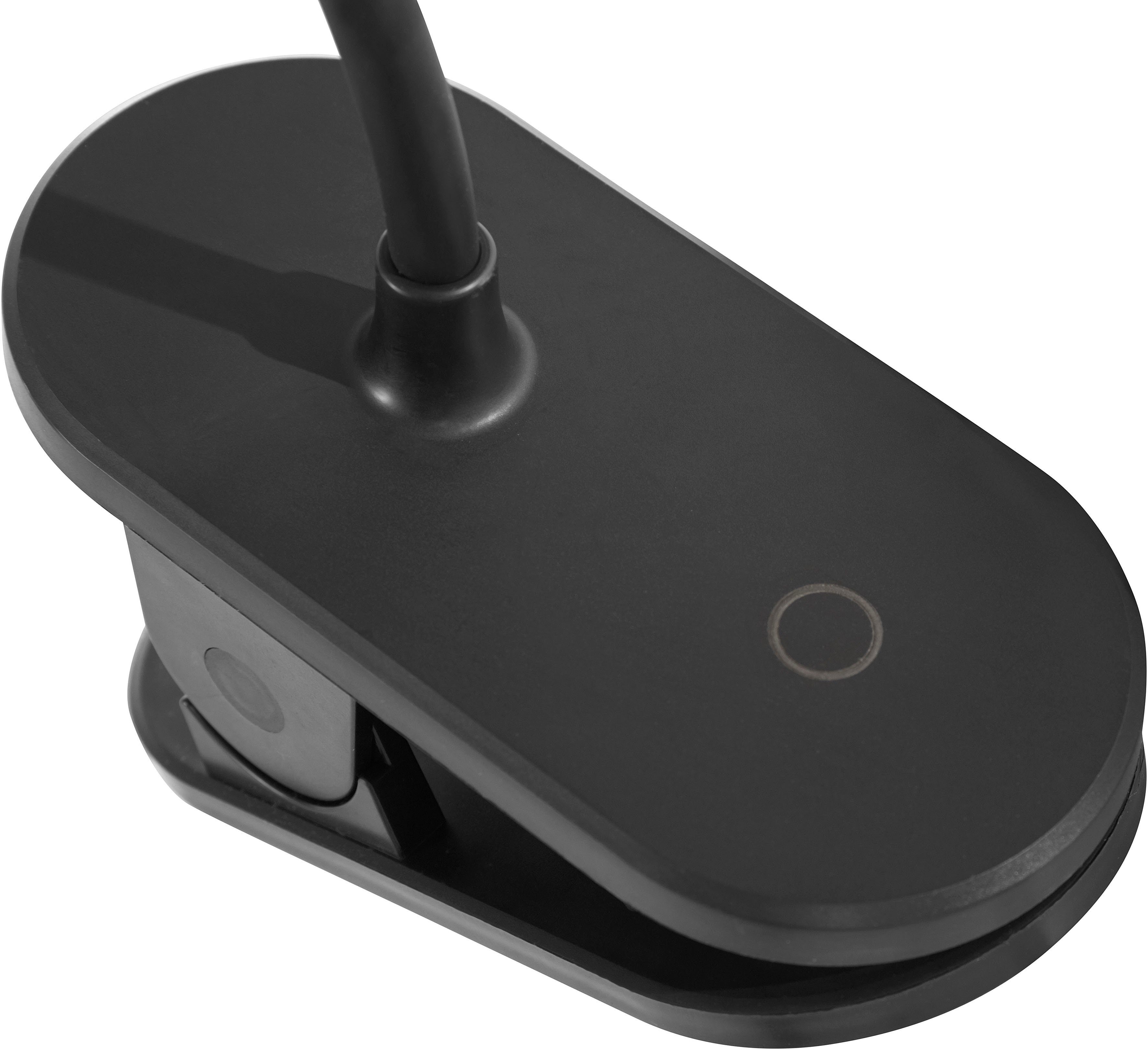 DOMO collection Klemmleuchte, Dimmfunktion, USB-Ladefunktion, LED fest integriert, Kaltweiß, mit USB-Lade- und Touchfunktion, dimmbar und verstellbar