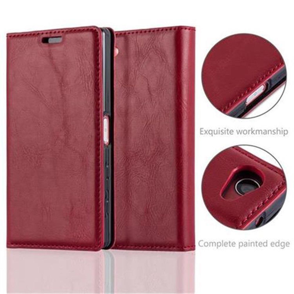 Cadorabo Handyhülle für Sony Xperia Z5 COMPACT Hülle Sony Xperia Z5 COMPACT, Hülle Schutzhülle mit Standfunktion, Magnetverschluss und Kartenfach