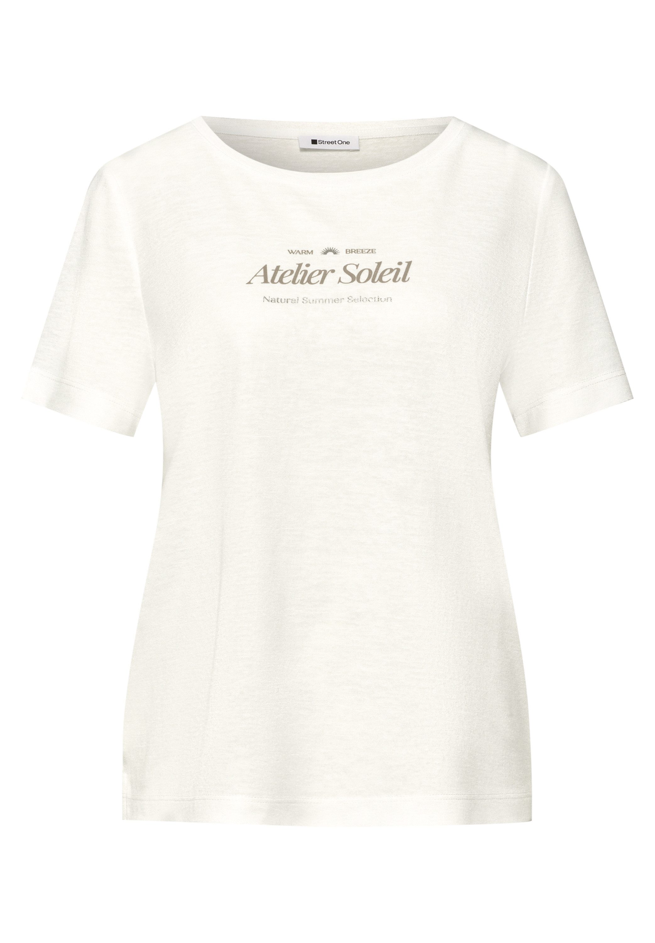 STREET ONE T-Shirt in Leinen-Optik – Bild 4 von 5
