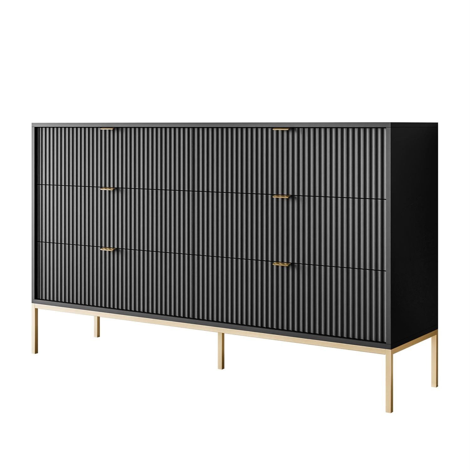 Lookway Kommode CORTADO GOLD KS154 mit Schubladen, Breite 154 cm
