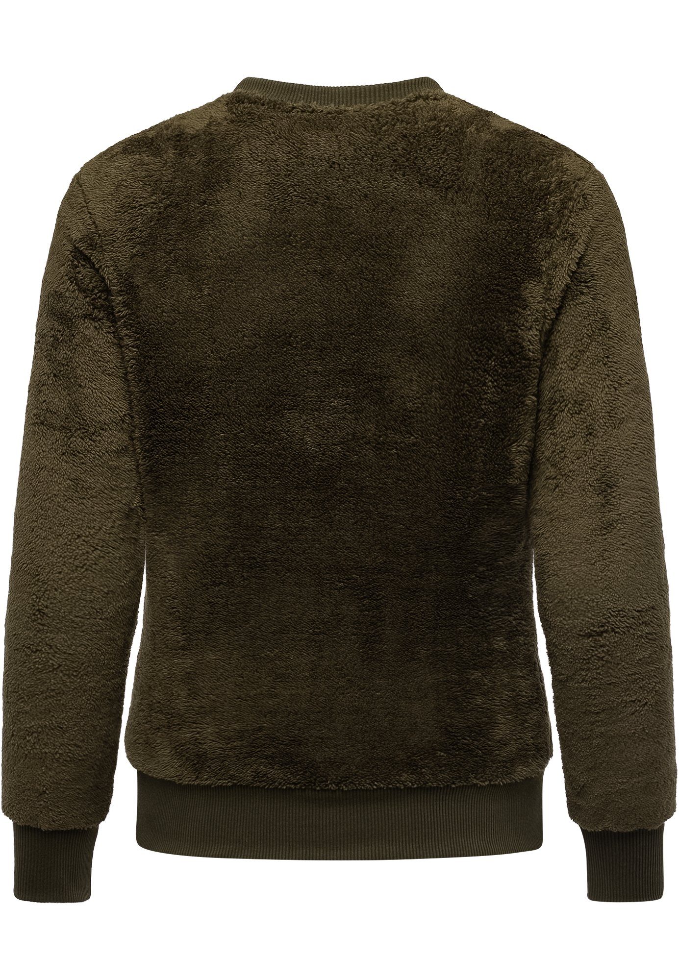 REPUBLIX Sweatshirt LUNA Damen Teddy Pulli Sweatjacke Plüsch Hoodie Pullove günstig online kaufen