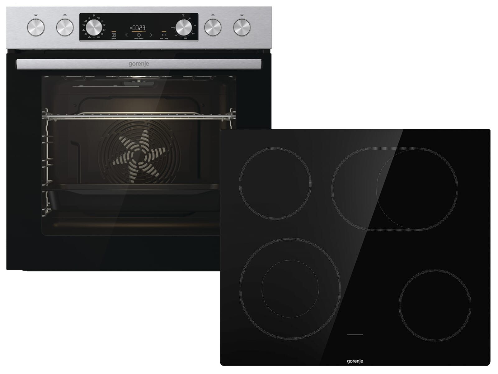 GORENJE Elektro-Herd-Set, Reinigung mit Wasser / Dampf