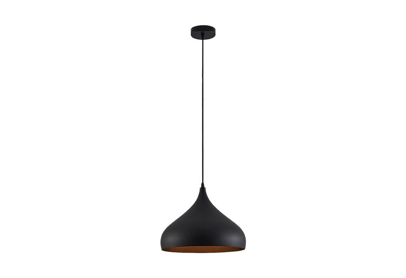 Lindby Hängeleuchte Ritana, Metall, Schwarz IP20, 1 x 60 W