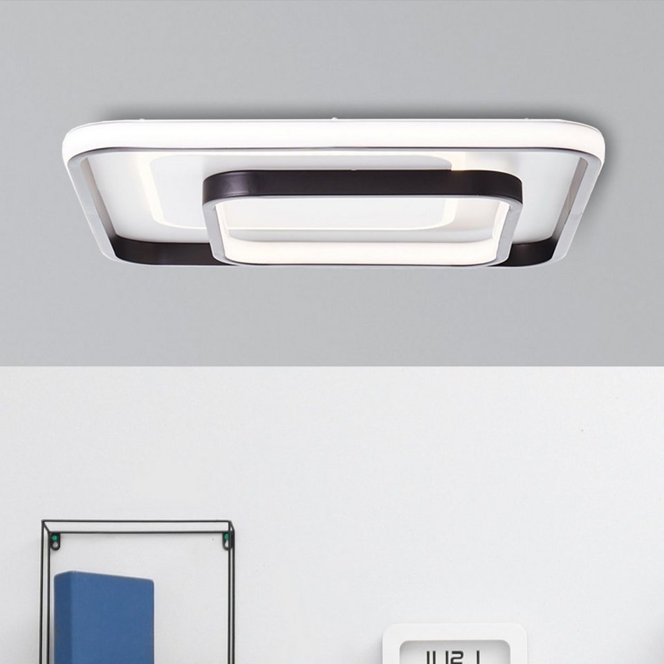 Lightbox LED Deckenleuchte, LED fest integriert, warmweiß, LED Deckenlampe,  40 x 40 cm, 42 W, 5400 lm, 3000 K, Metall/Kunststoff
