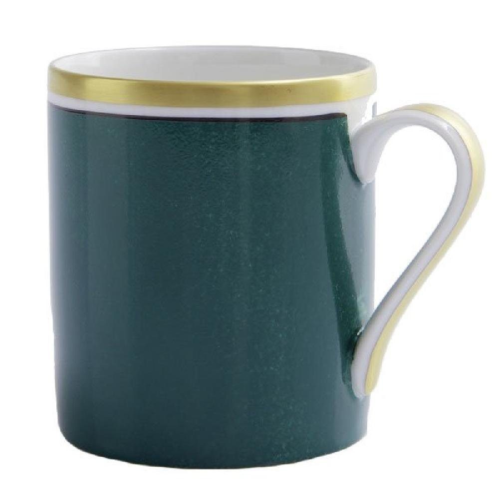 Reichenbach Tasse Kaffeebecher mit Henkel Colour Petrol Grün Gold