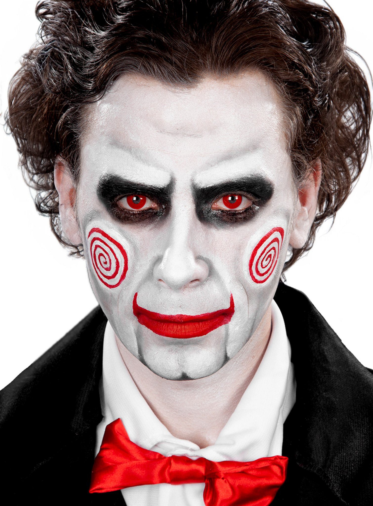 Maskworld Theaterschminke Make-up Set Saw Puppe, Halloween Schminkset mit perfekt abgestimmten Komponenten