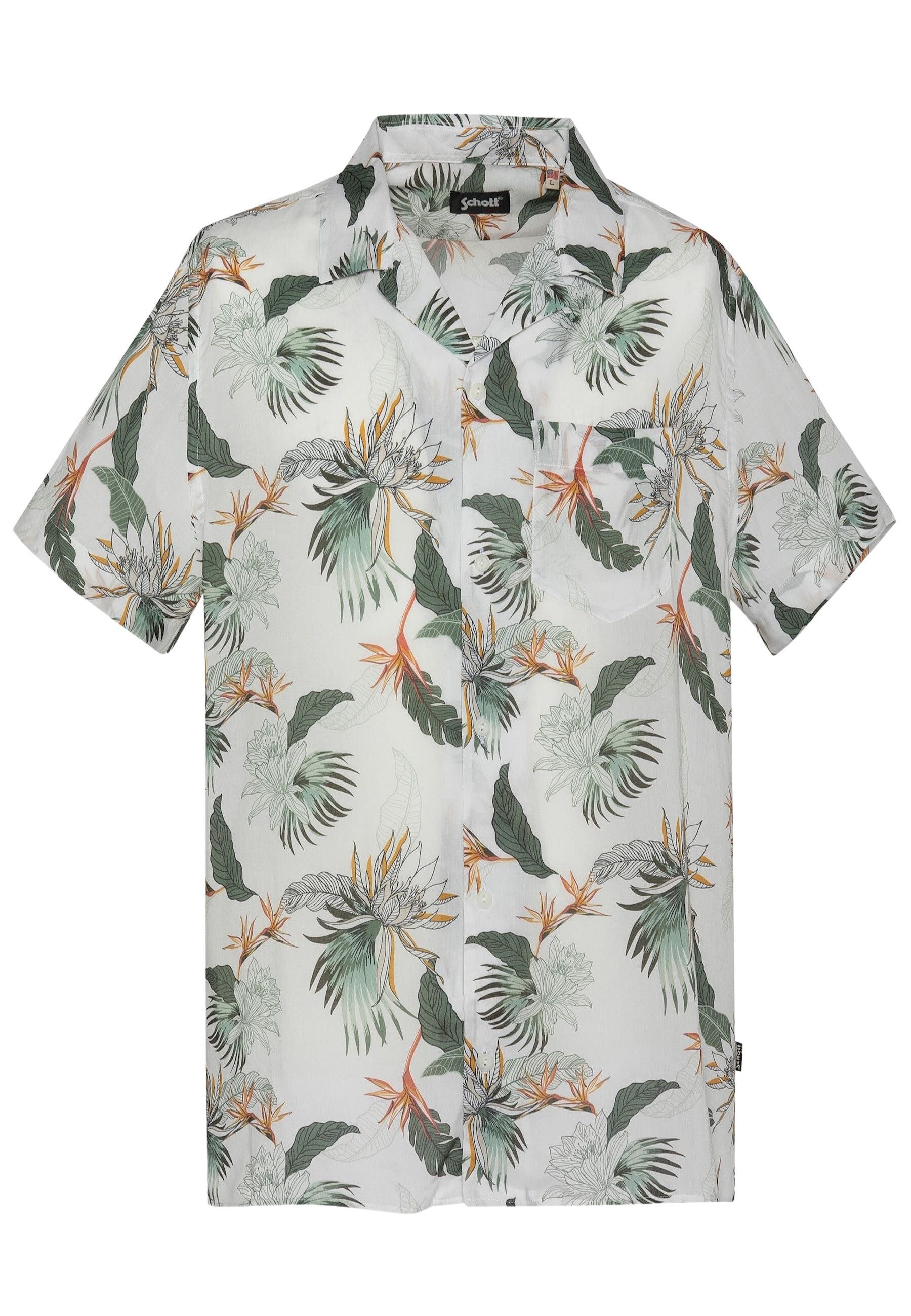 Schott NYC Kurzarmhemd Hemd SHRIVERA Kurzarmhemd (1-tlg)