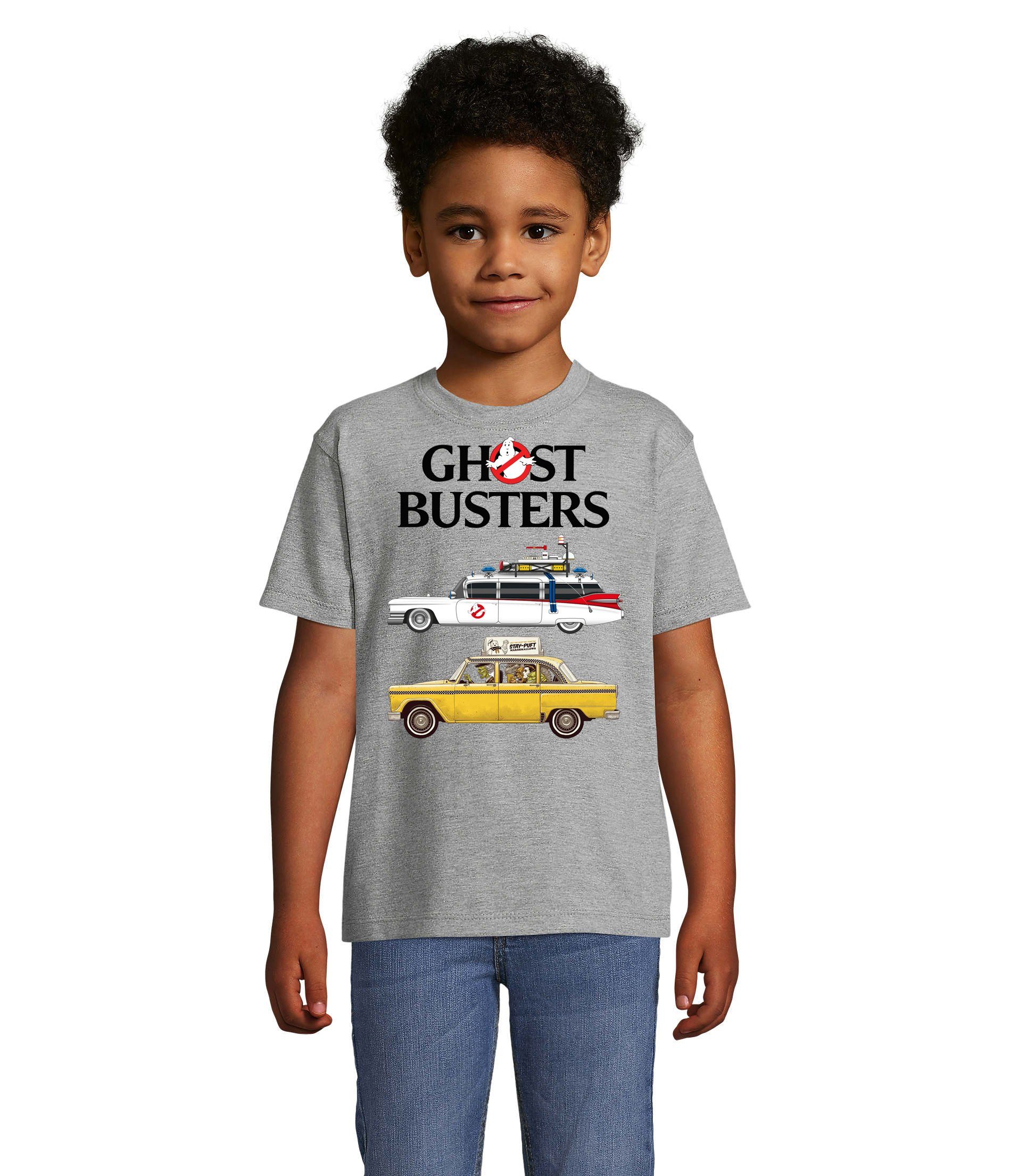 Blondie & Brownie Grau Kinder Geister Ghostbusters Cars T-Shirt Geisterjäger Ghost Film Auto