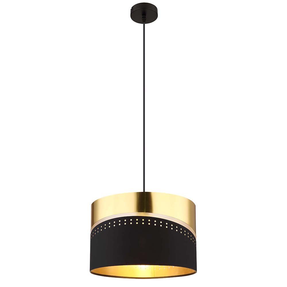 Hängeleuchte, Deckenleuchte Hängelampe Gold Pendelleuchte Globo cm 35 D Schwarz