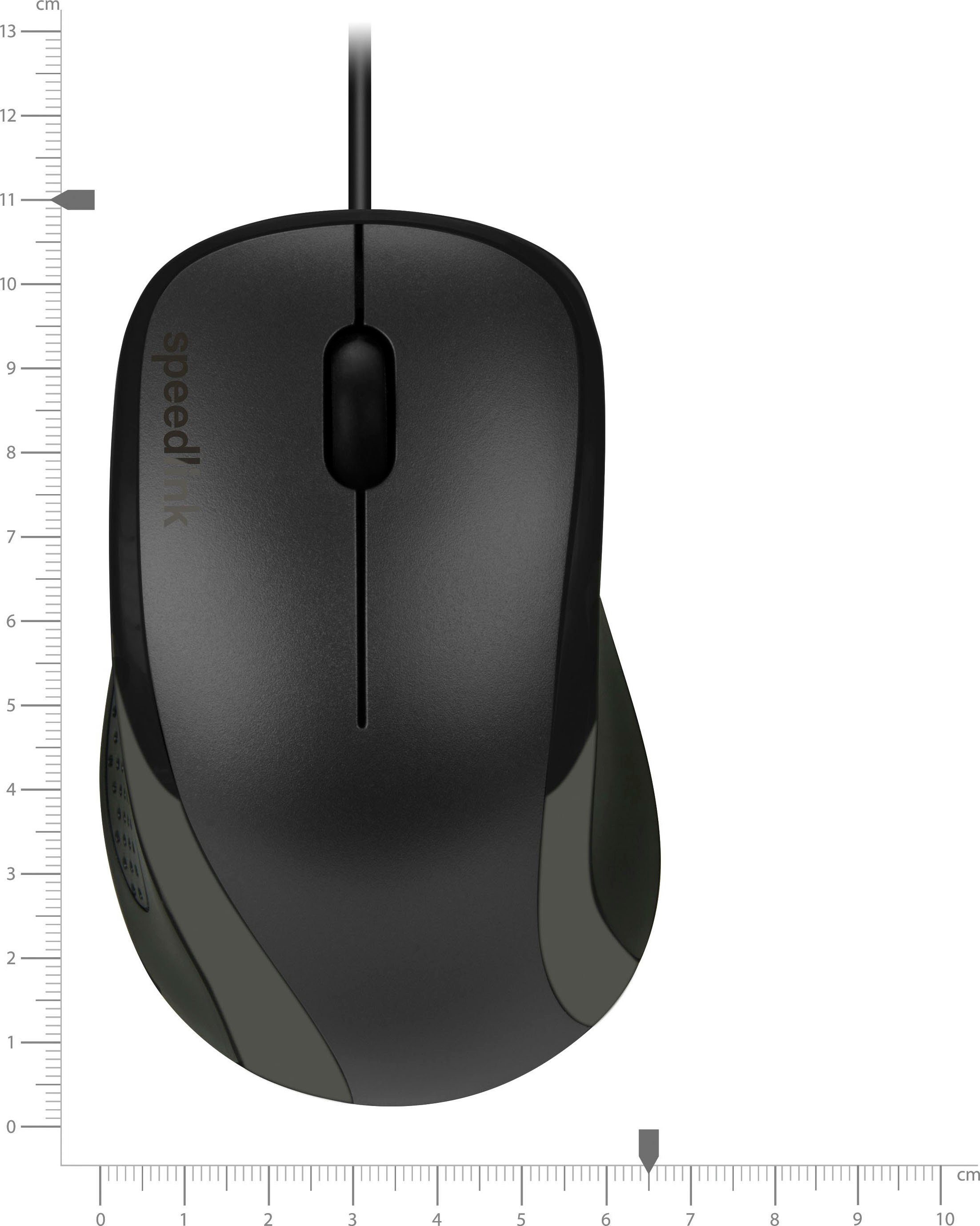 Ergonomische Maus (kabelgebunden, Form) schwarz Speedlink KAPPA