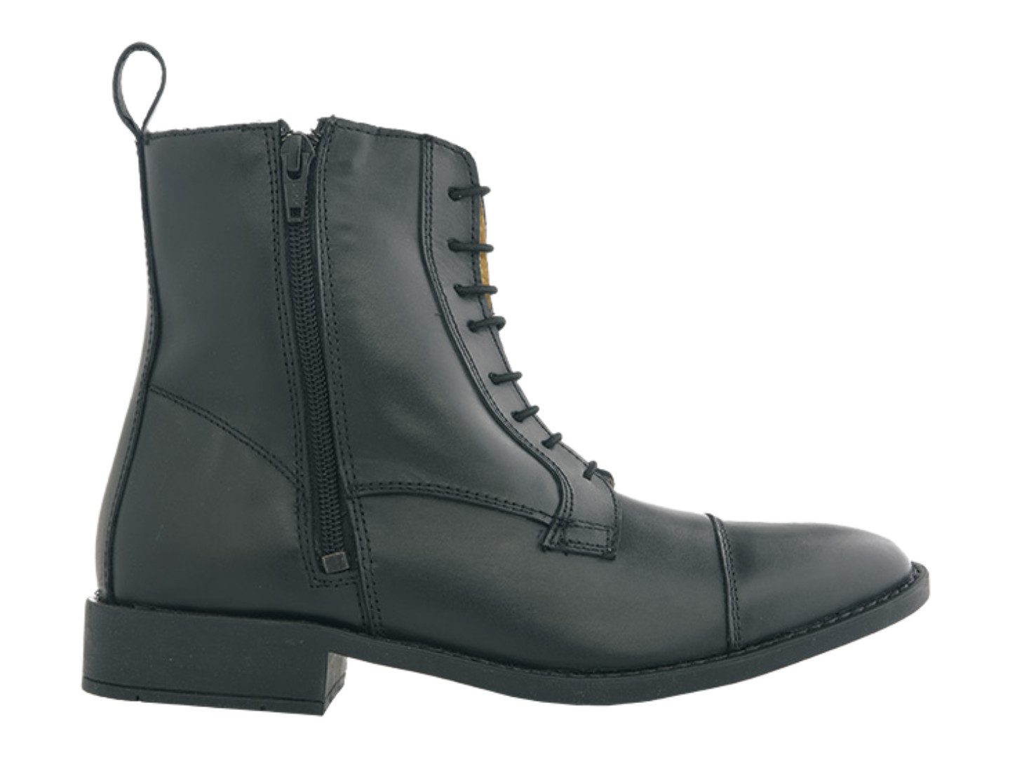 Kavalkade Schnürstiefelette mit seitl. Reißverschluss in schwarz Reitstiefel
