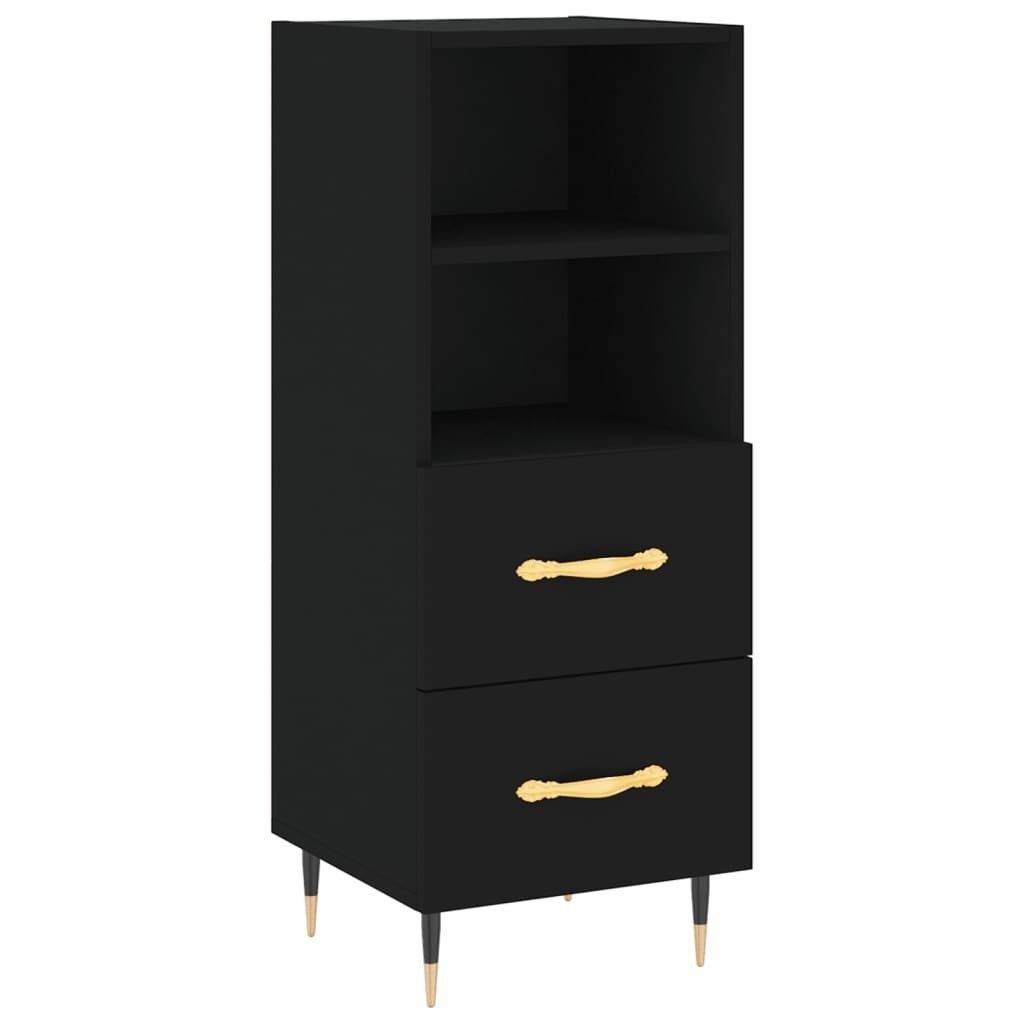 Schrank Highboard vidaXL Hochschrank Kleiderschrank cm Holzwerksto 34,5x34x180 Regal Schwarz