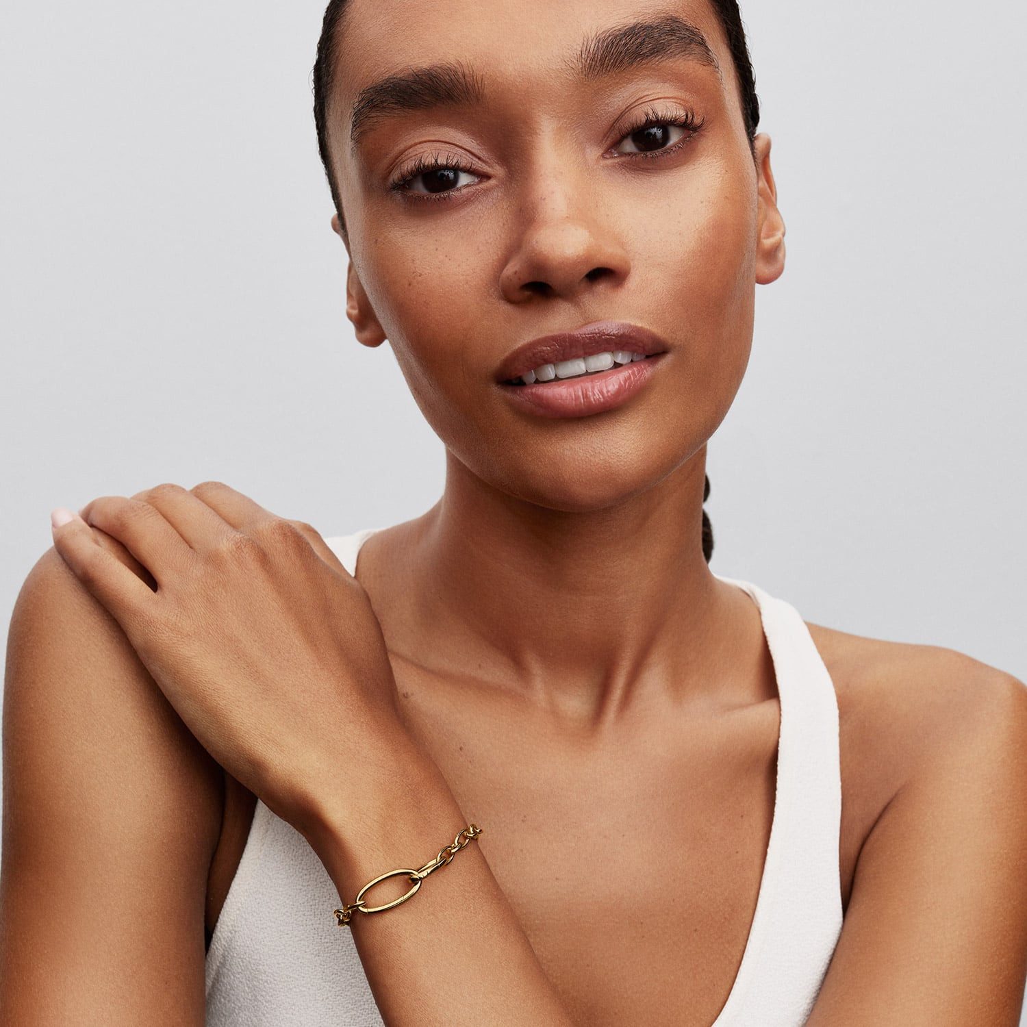 Pandora Gliederarmband Damen-Goldfarben