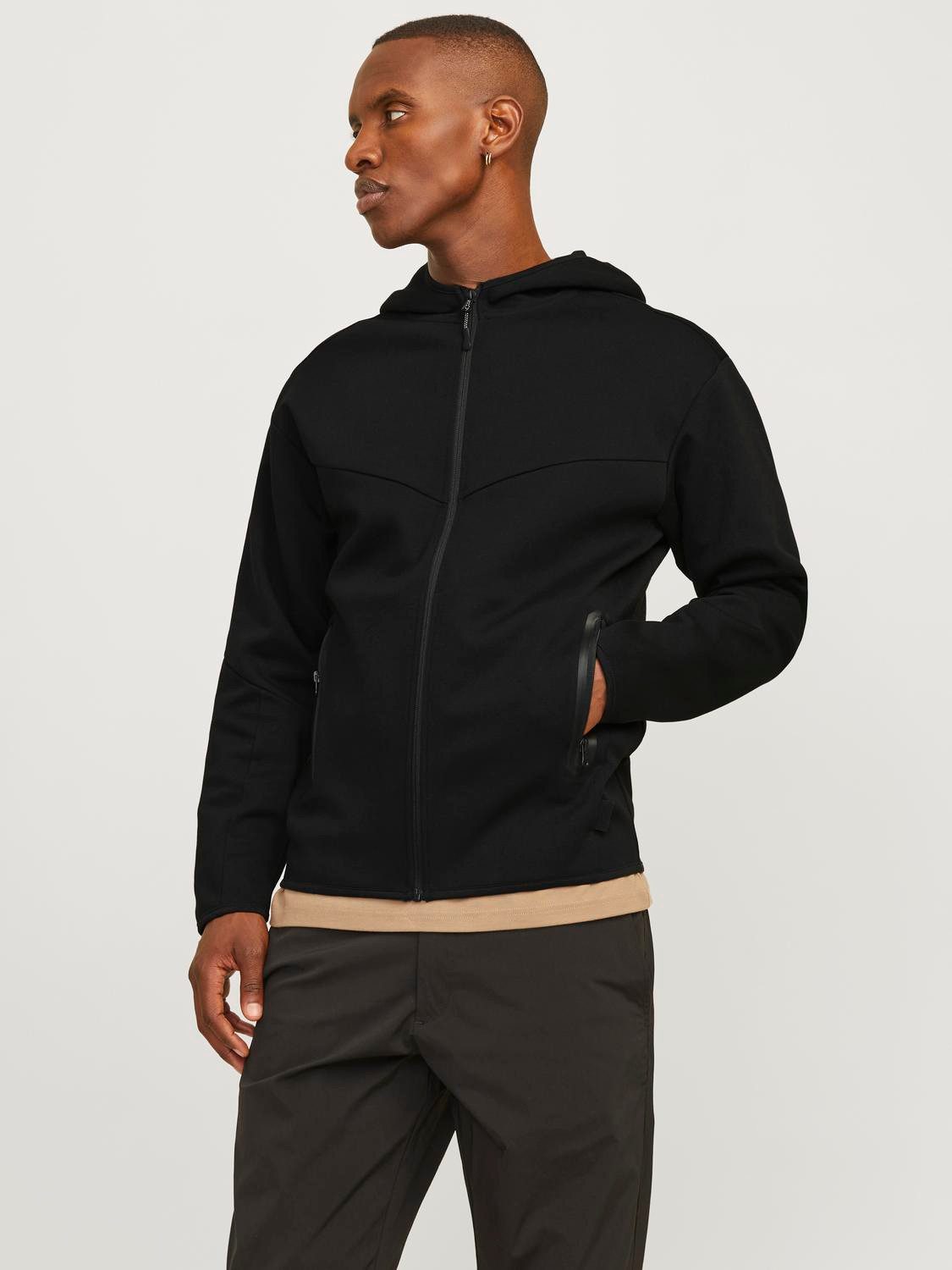Jack & Jones Sweatjacke JCOFUSION SWEAT ZIP HOOD NOOS