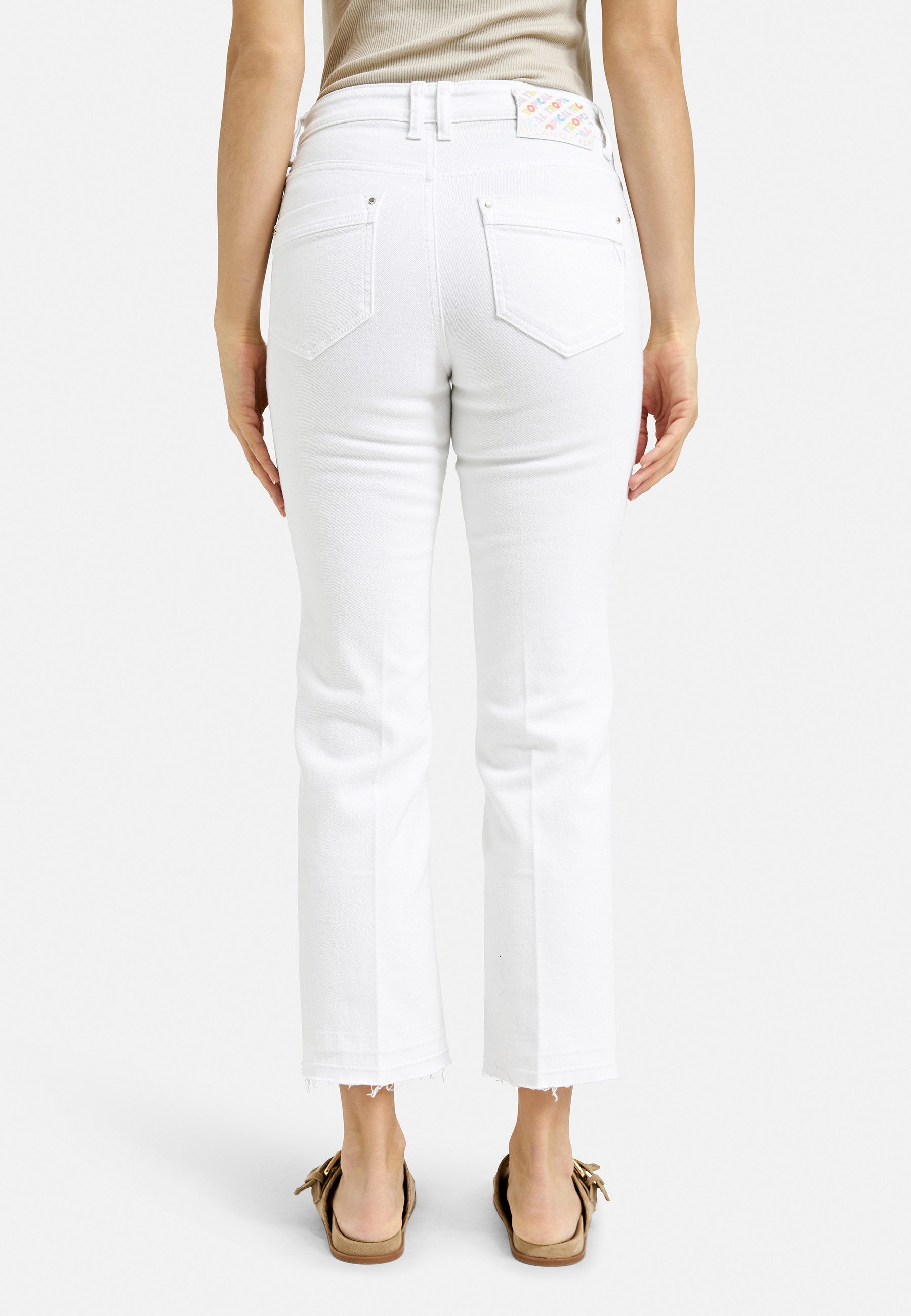 Milano Italy Weite Jeans mit offener Kante am Saum