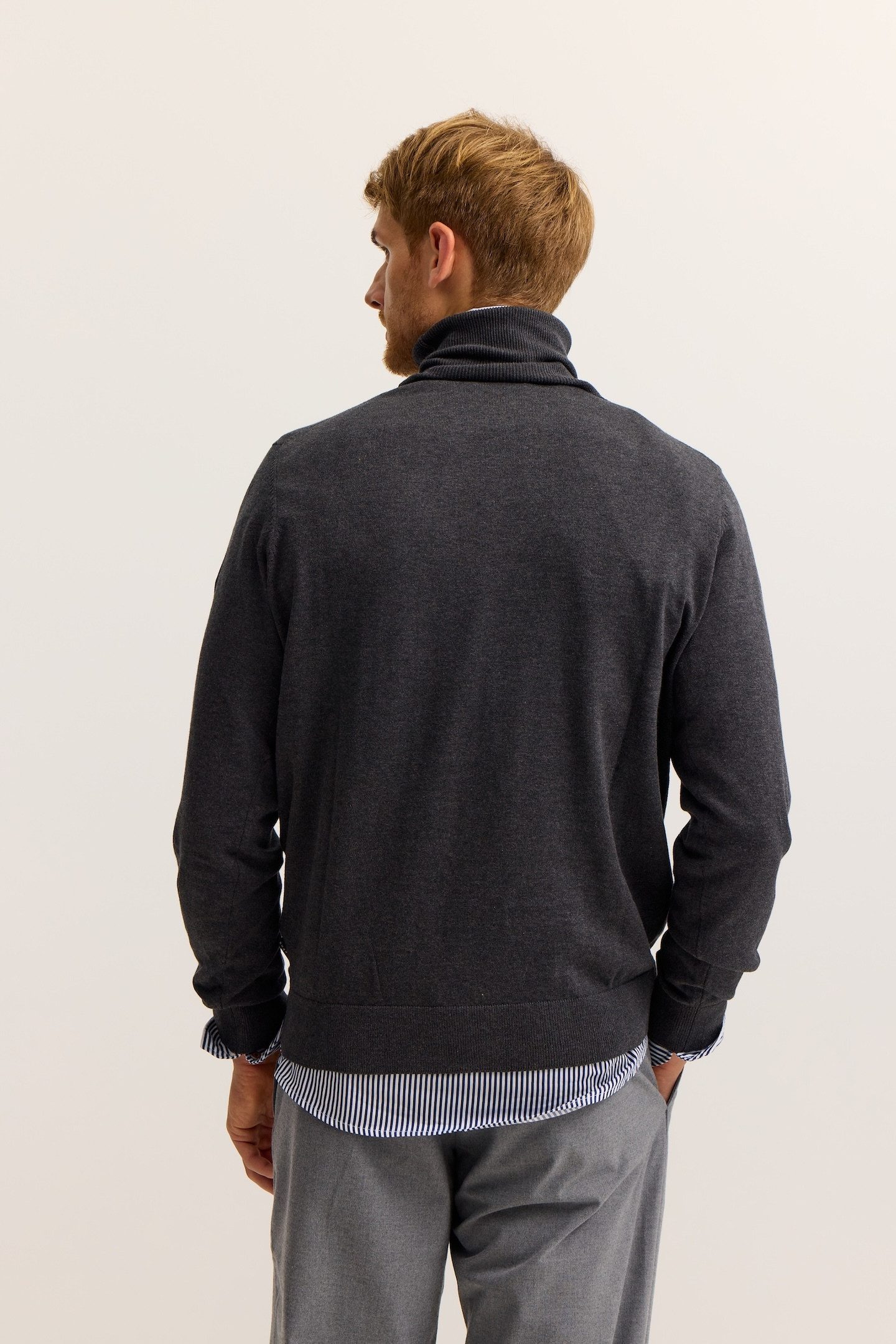bugatti Rollkragenpullover Regular Fit aus reiner Baumwolle