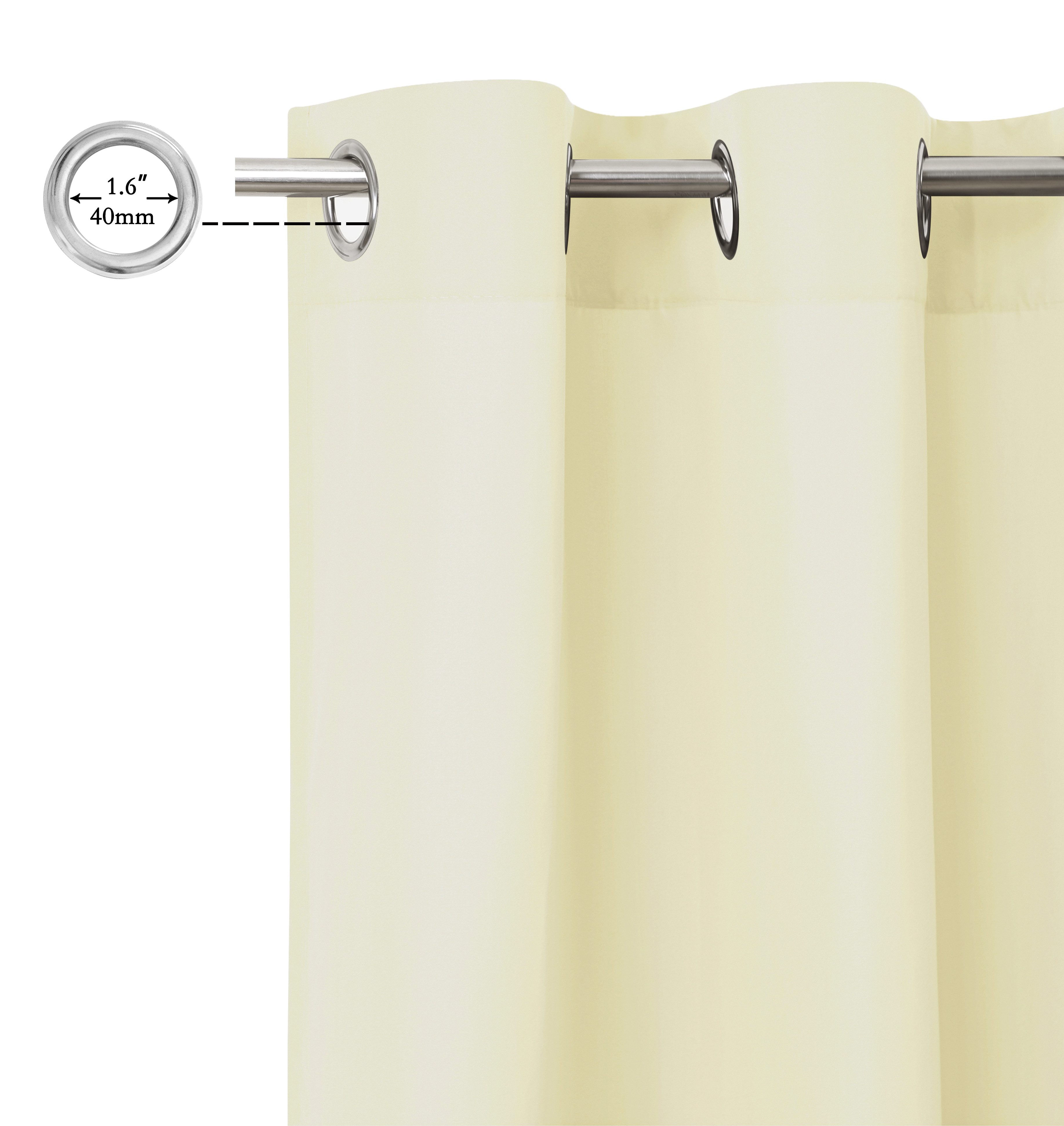 Bruno Banani Vorhang Lagan (2 St), Ösen, blickdicht, Polyester, 2-er Set, gewebt, Microfaser, versch. Größen, einfarbig, Bestseller