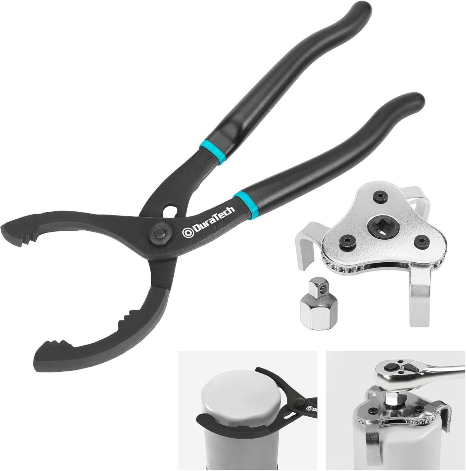 Multitool Ölfilterzange Ölfilterspinne 2-tlg Set 30cm Verstellbarer Schlüssel