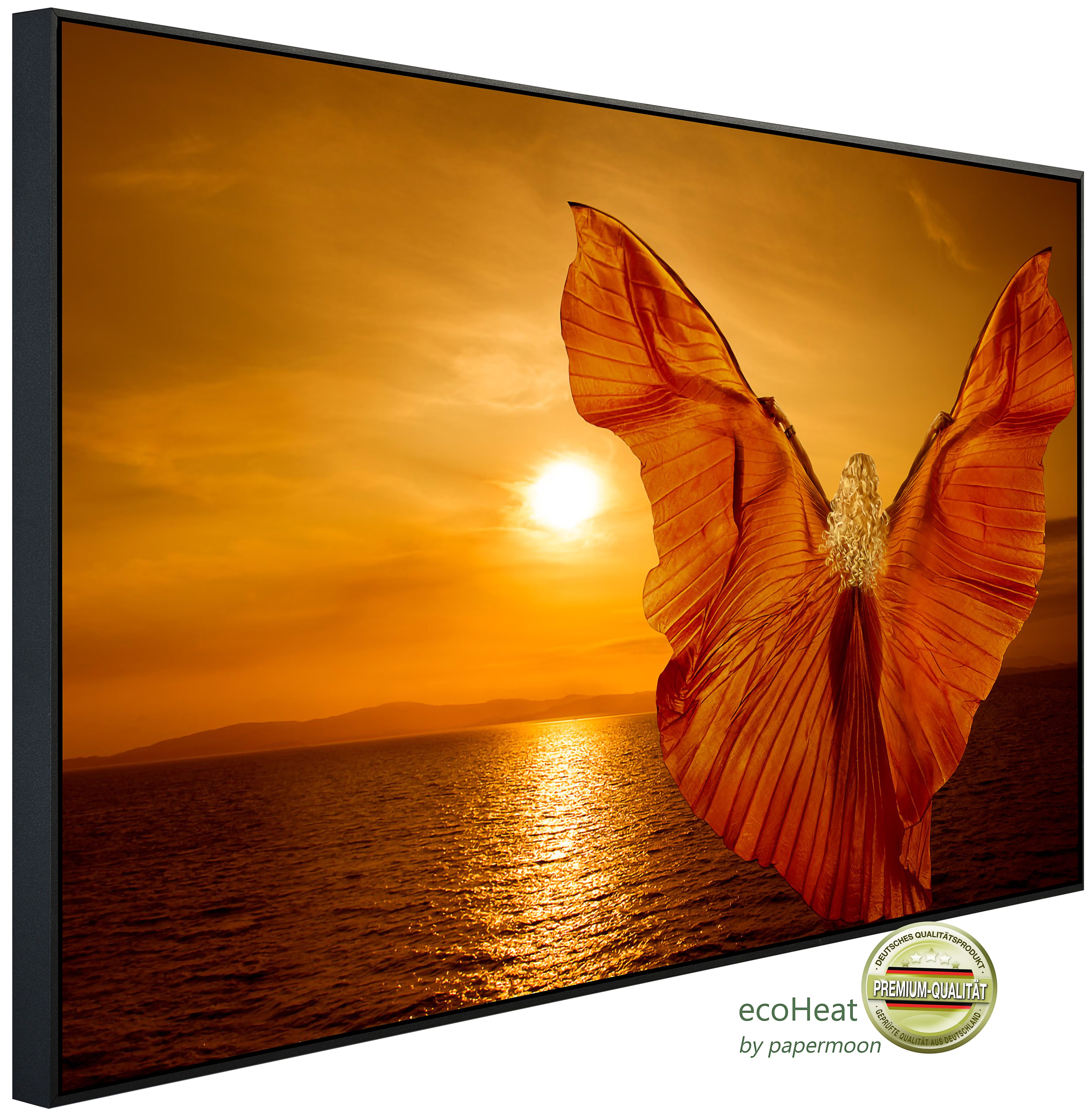 Papermoon Infrarotheizung INFRAROT-BILD-HEIZUNG, Frau auf dem Meer, TÜV-Rheinland/GS zertifiziert, angenehme Strahlungswärme