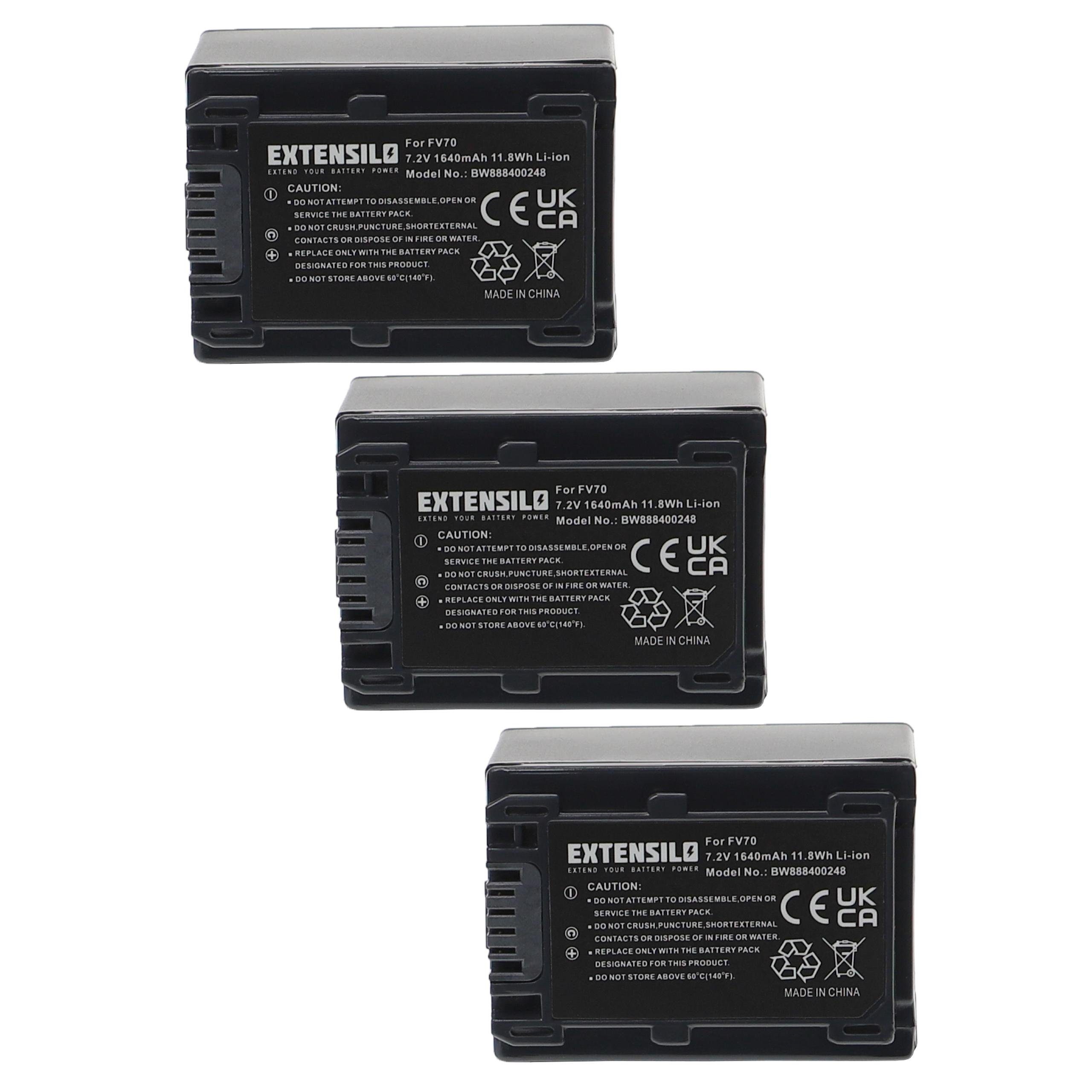 Extensilo passend für Sony DCR-HC26E, DCR-HC28E, DCR-HC22E, DCR-HC23E, Kamera-Akku 1640 mAh