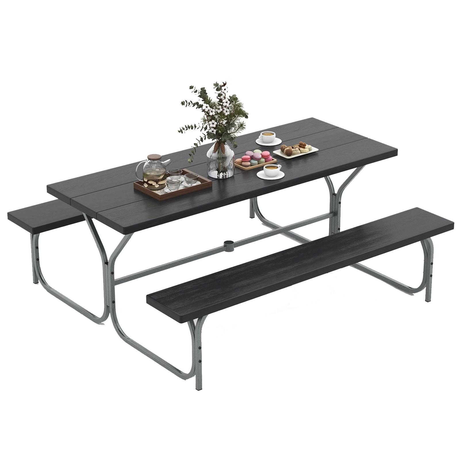 KOMFOTTEU Gartentisch, Picknicktisch Set, für 6-8 günstig online kaufen