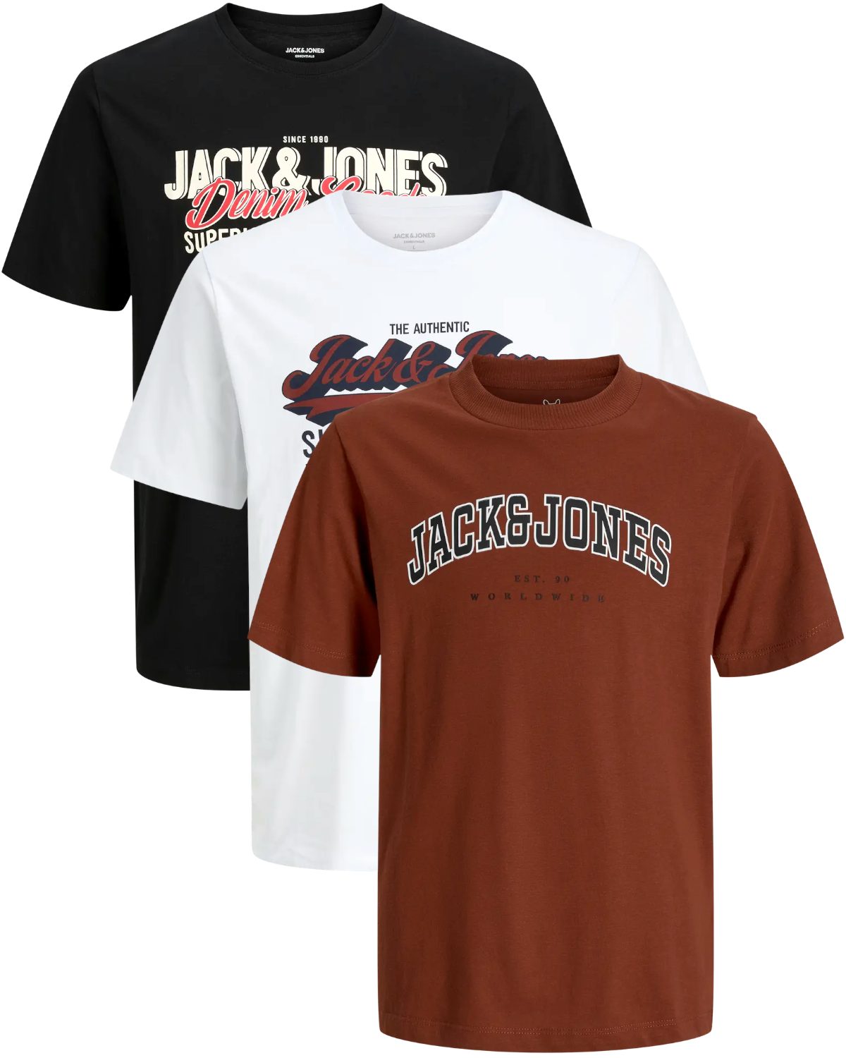 Jack & Jones PlusSize Print-Shirt (Spar-Set, 3er-Pack) Big Size Shirt Übergrößen Shirt