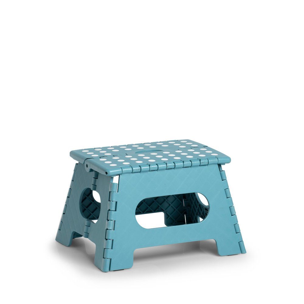 Zeller Present Ablageelement Klapphocker, Kunststoff, eisblau, 35 x 28 x 22 cm