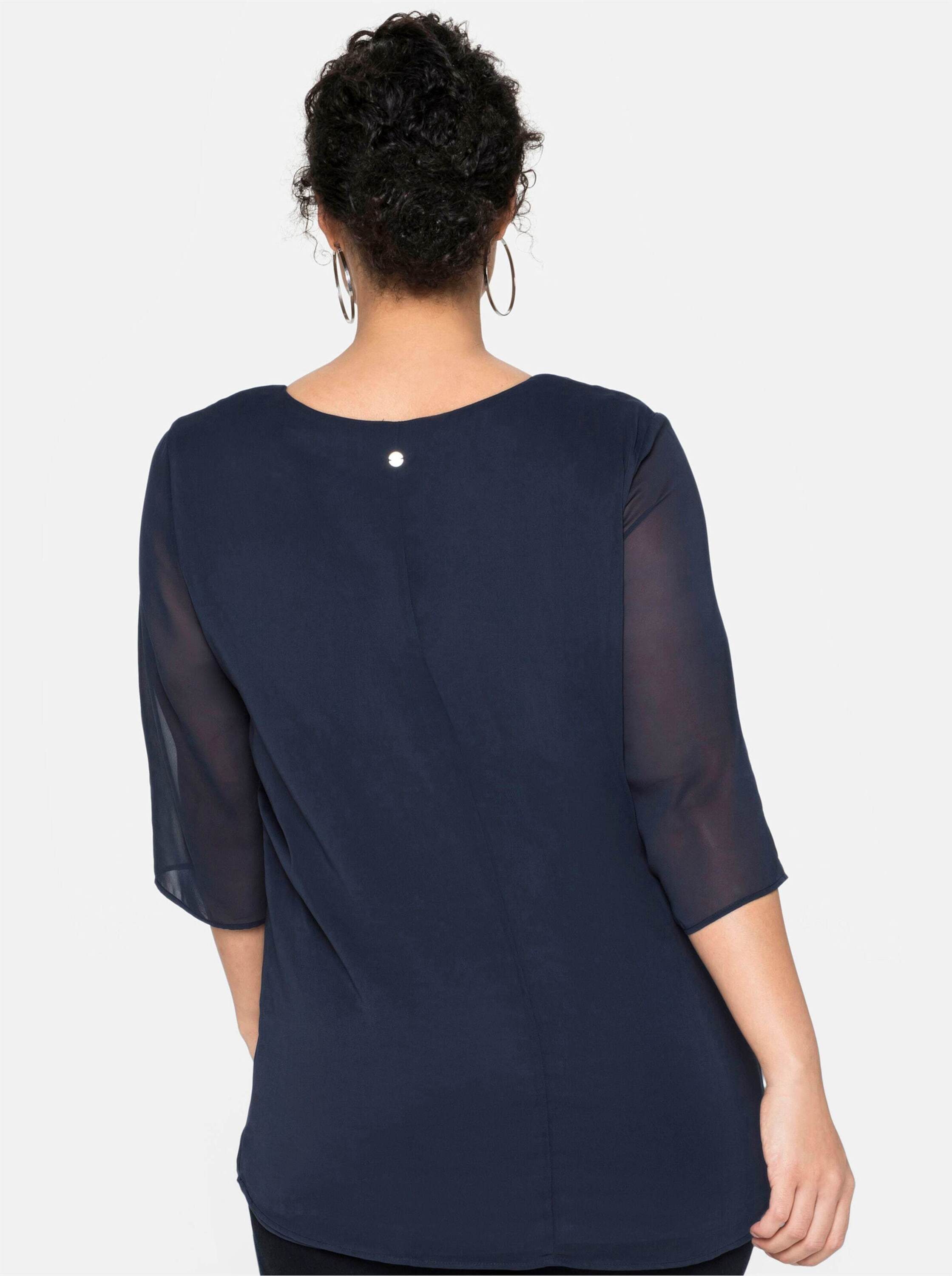 Sheego Klassische Bluse Tunika 3/4-Arm günstig online kaufen