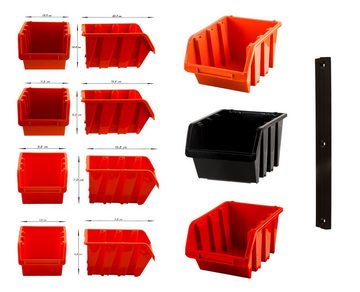 BigDean Stapelbox Sichtlagerboxen Set 36 Stück Rot Größe 1 (11,5x8x6 cm) stapelbar (36 St)
