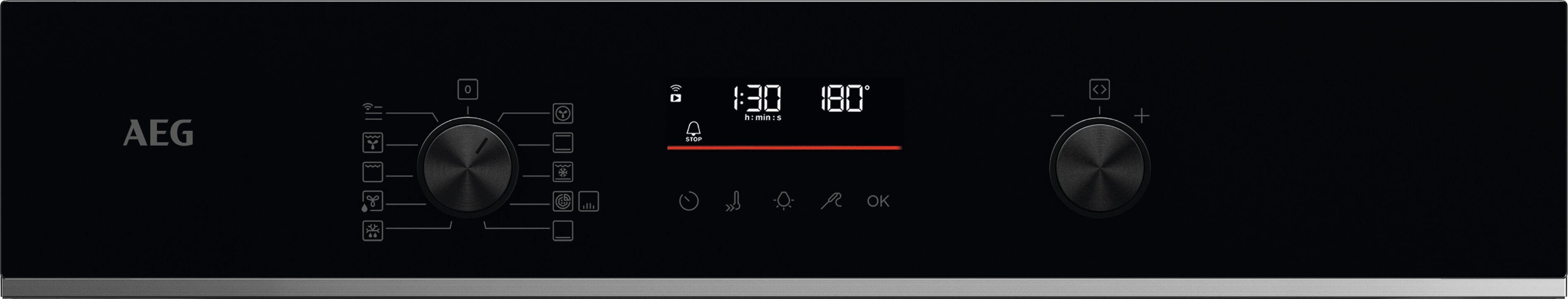 AEG Pyrolyse Backofen 6000 TS6PB50WAB, Pyrolyse-Selbstreinigung, mit AirFry-Funktion, mit Kerntemperatursensor, Multilevel Cooking