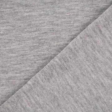 SCHÖNER LEBEN. Stoff Baumwolljersey Melange Jersey einfarbig hellgrau meliert 1,45m Breite, allergikergeeignet
