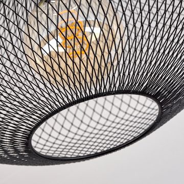 hofstein Deckenleuchte »Careno« moderne Deckenlampe aus Metall in Schwarz, ohne Leuchtmittel, mit Gitter-Optik, Spot mit Lichteffekten, E27