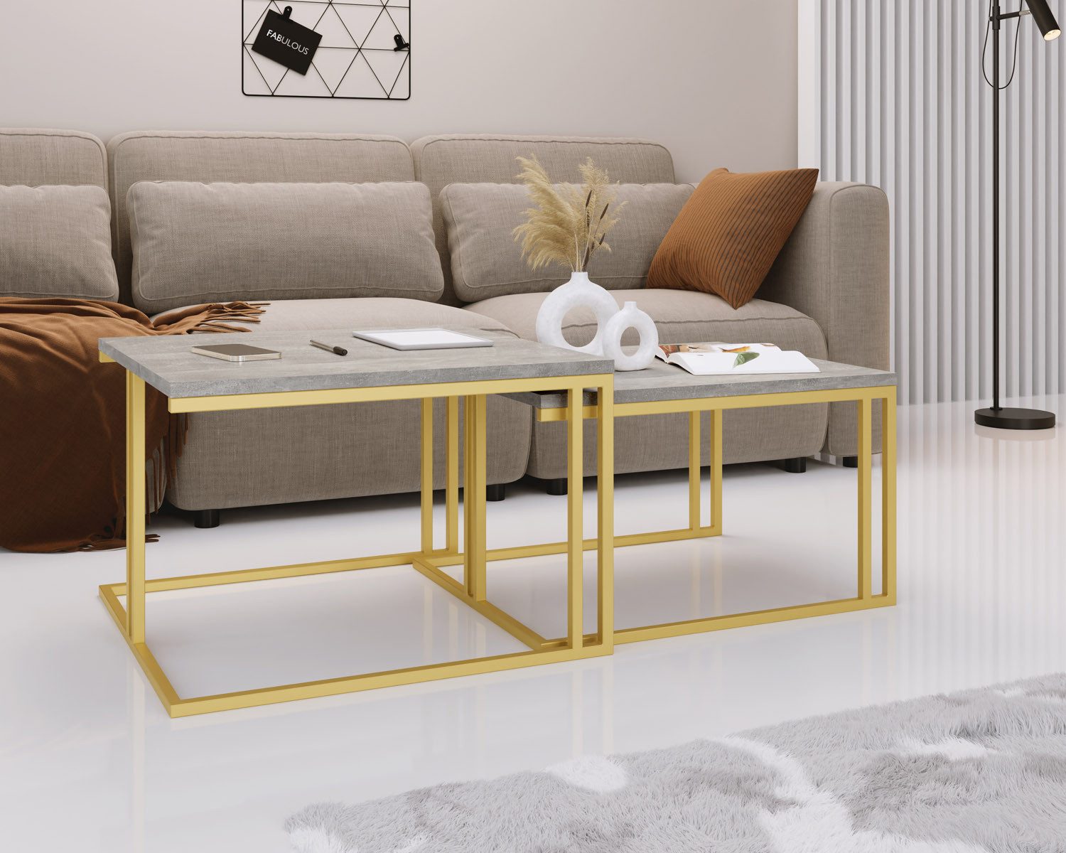 WFL GROUP Couchtisch Virgo, Quadratische 2 günstig online kaufen
