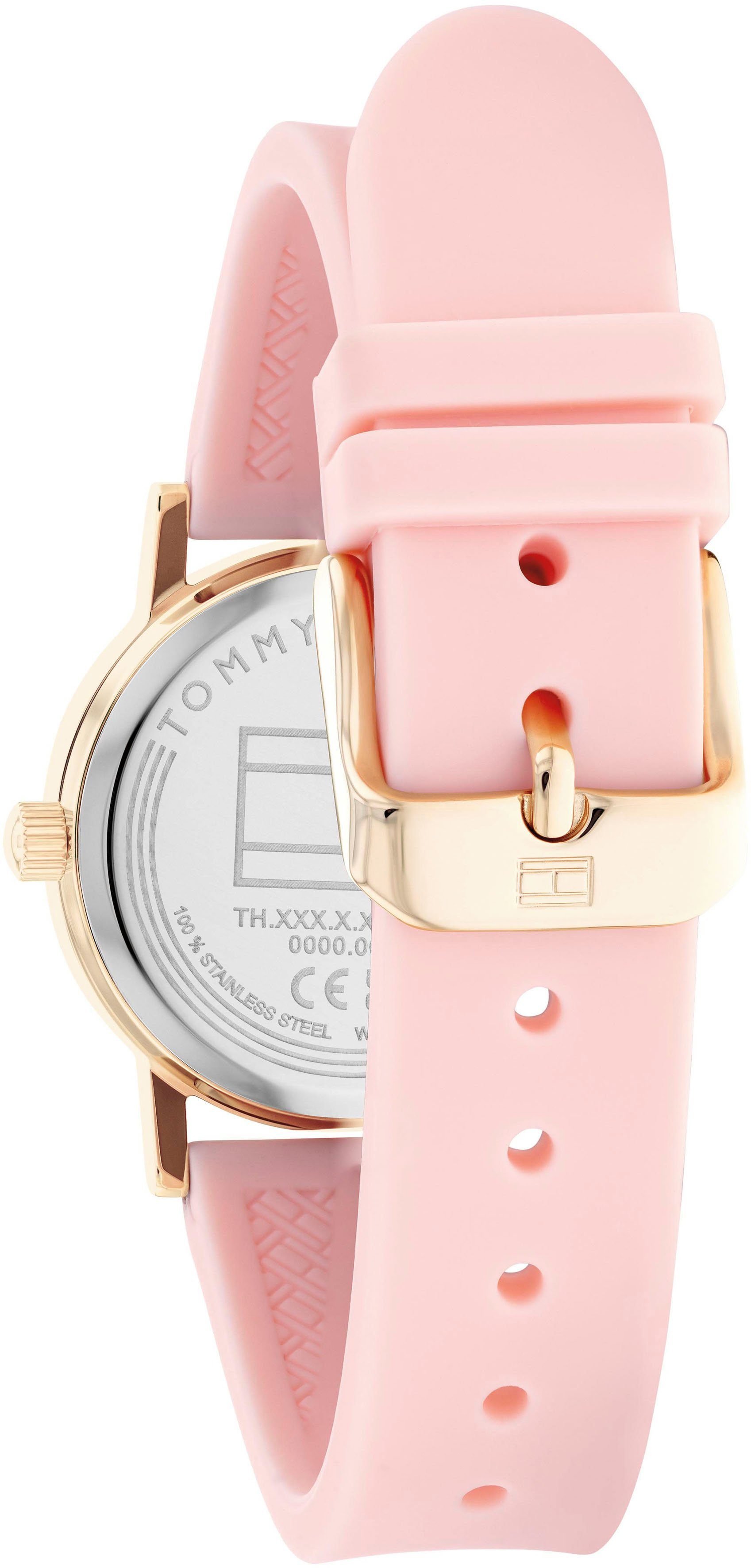 Tommy Hilfiger Quarzuhr GIRLS 1720038, Armbanduhr, Kinderuhr, Mädchen, analog, Silikonarmband, Geschenkidee