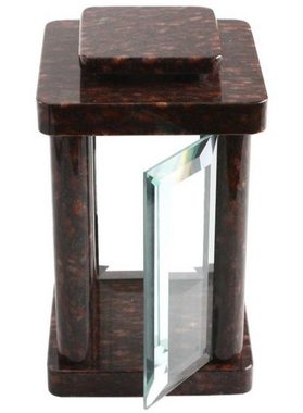 KOKA Dekoobjekt Grab-Lampe Granit Star Ruby Friedhofs-Laterne, (1 St), Grab-Licht, eckig, modern, hochwertig, mit Glastür, witterungsbeständig und robust