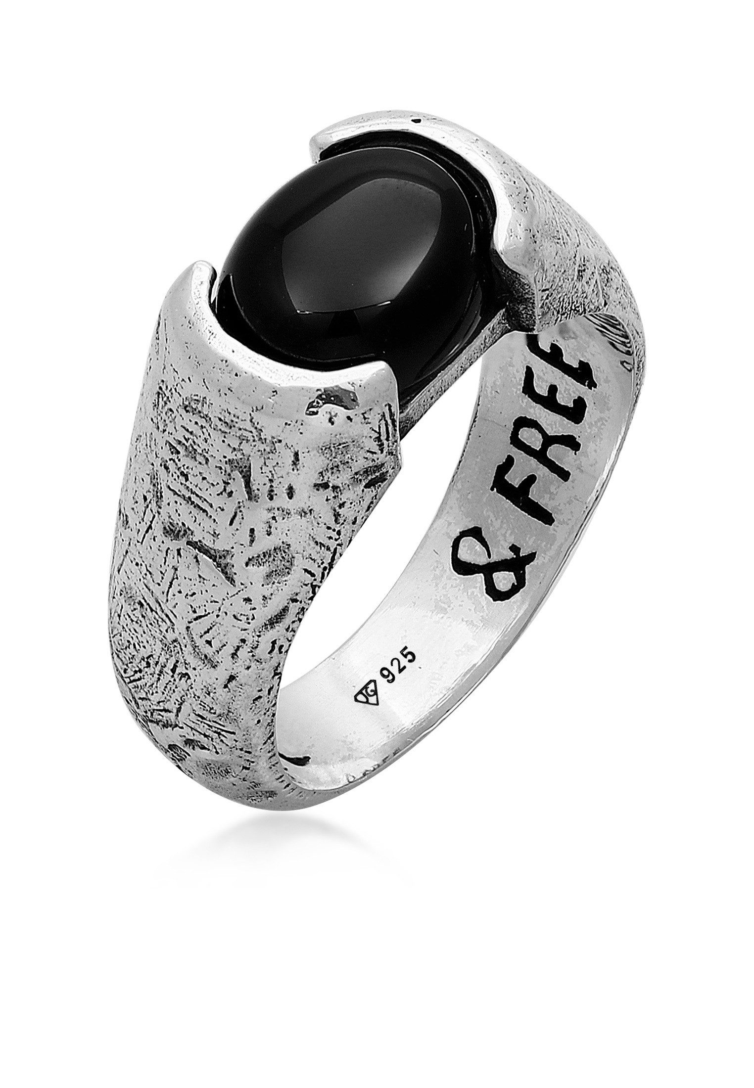 HAZE & GLORY Fingerring Liberty - Schwarzer Onyx 925 Silber günstig online kaufen