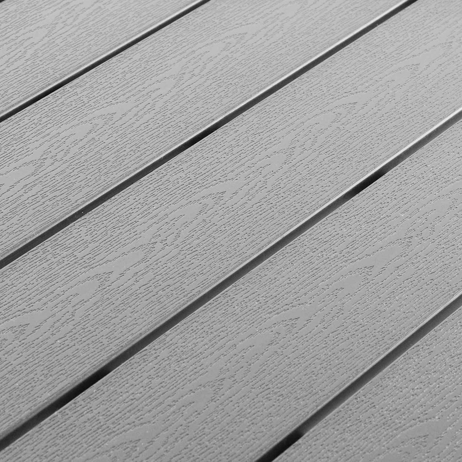 Mojawo Küchentisch Wetterfester WPC Gartentisch 180x90 cm Stabil & Modern Alu-Gestell