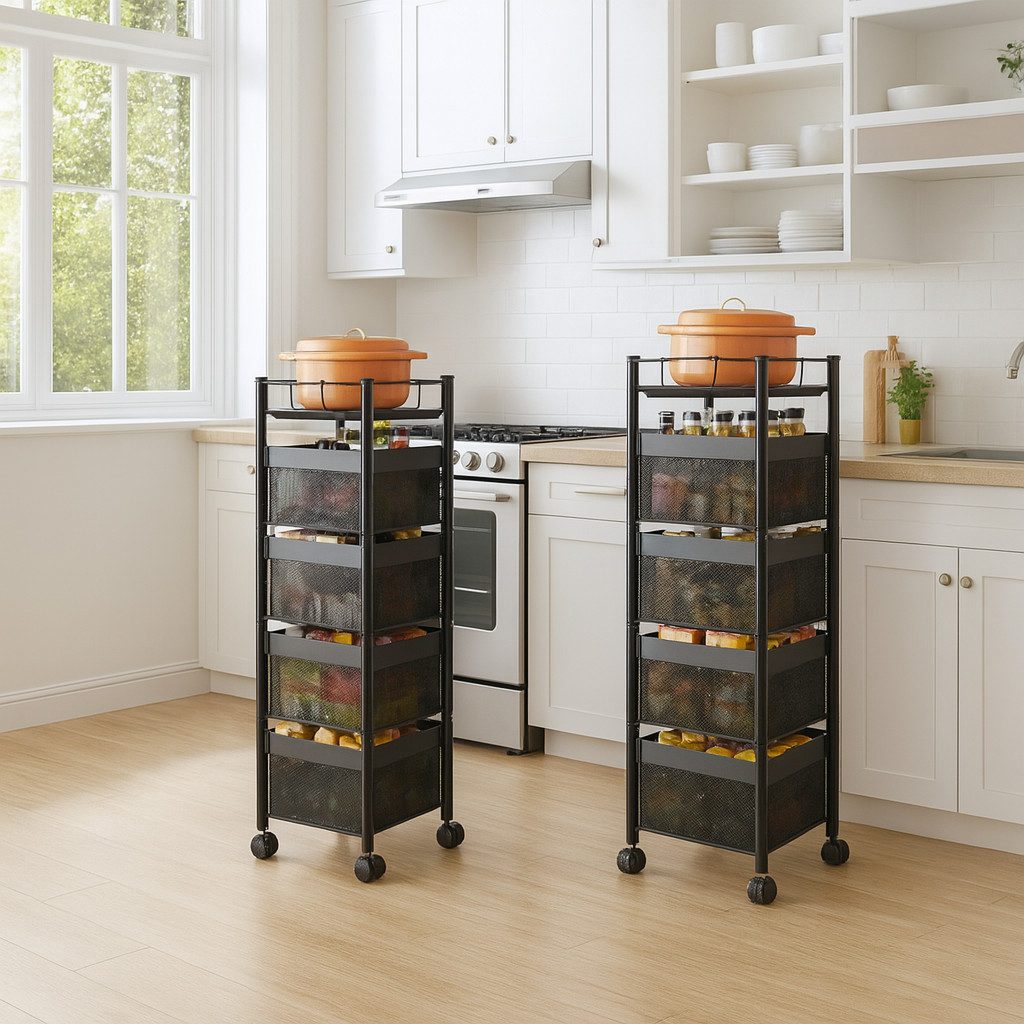 Divit Küchenwagen Küchenwagen auf Rollen 6 Ablagen, (2 St) günstig online kaufen