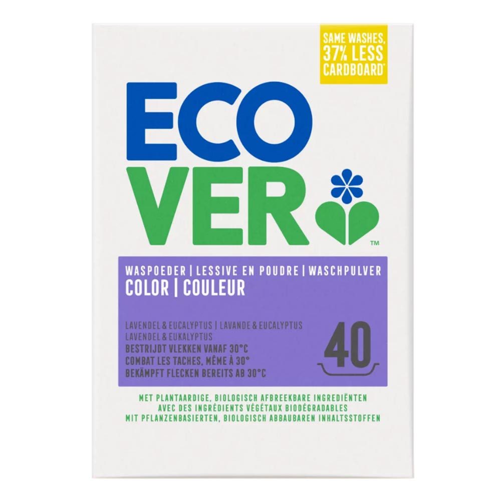 Ecover Color - Waschpulver Lavendel & Eukalyptus 40WL 3Kg Colorwaschmittel