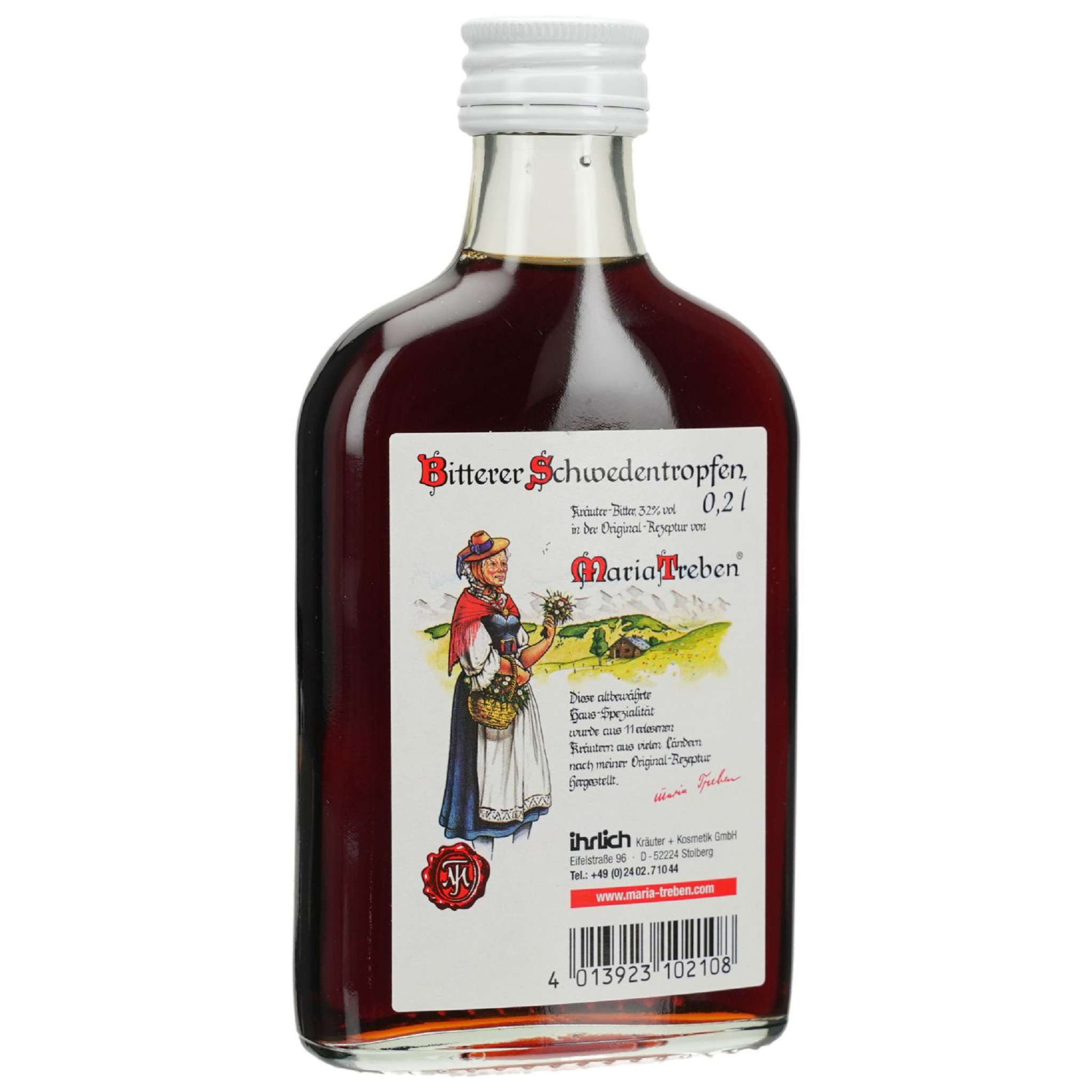 Ihrlich Kräuter + Kosmetik MARIA TREBEN Bitterer Schwedentropfen 32% Vol. Flüssigkeit