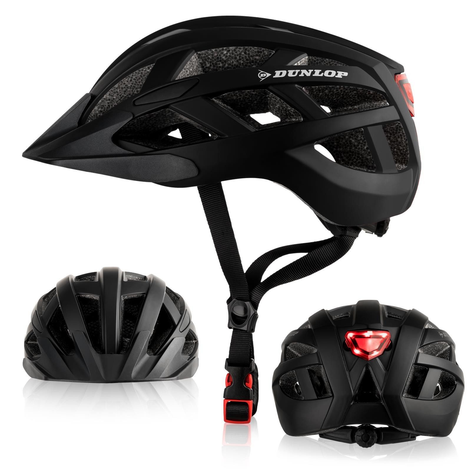 Dunlop Fahrradhelm Fahrradhelm mit Licht 3 Größen 3 Кольора(ів)