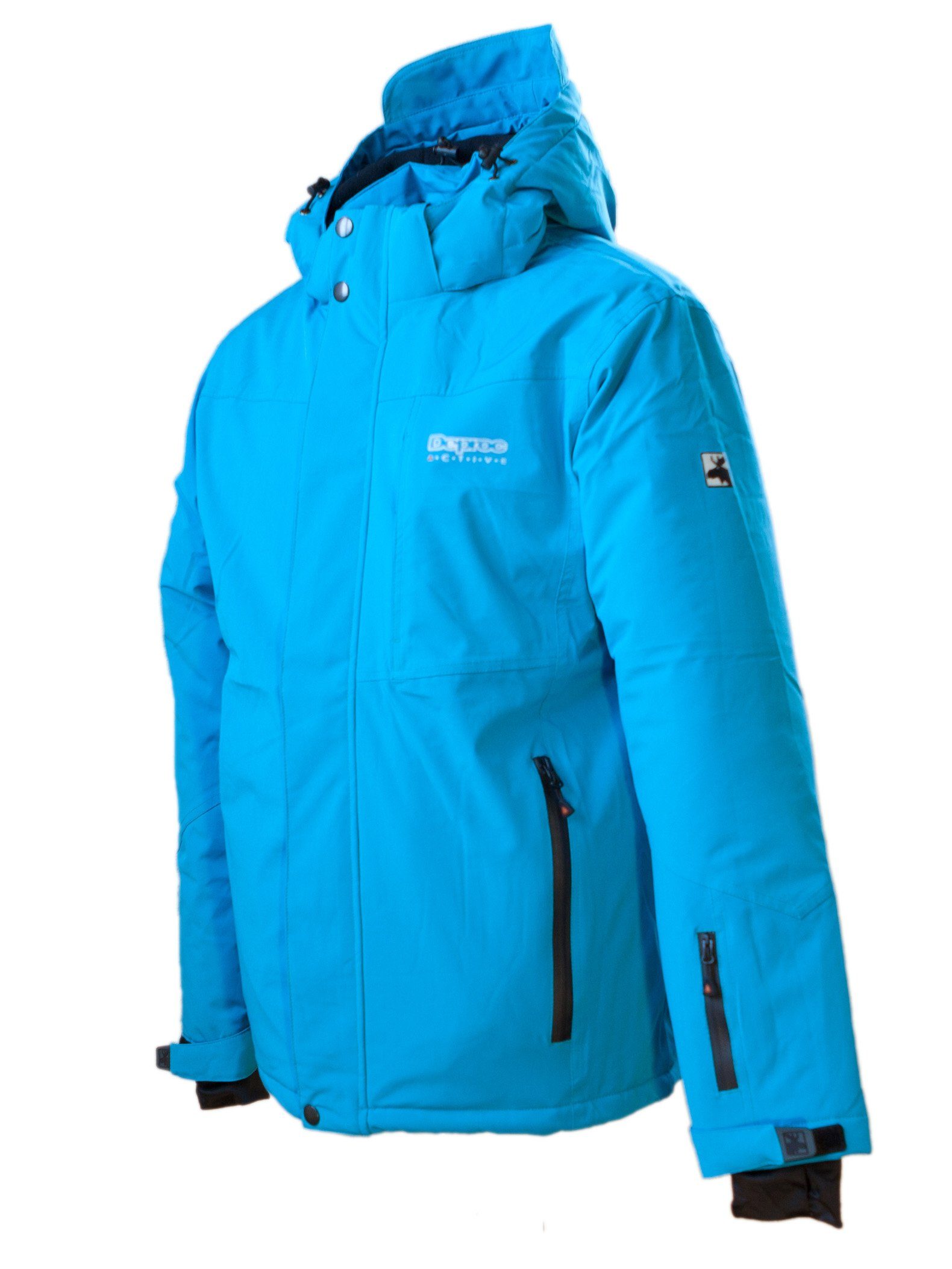 erhältlich mit abnehmbarer Active auch Größen in DEPROC NEW MONTREAL Großen MEN Winterjacke CS turquoise Kapuze,