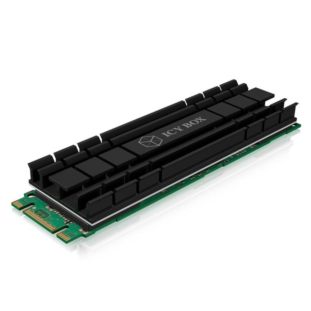 ICY BOX Computer-Kühler IB-M2HS-701, Passiver Kühlkörper, für M.2 2280 SSD, inklusive Wärmeleitpads