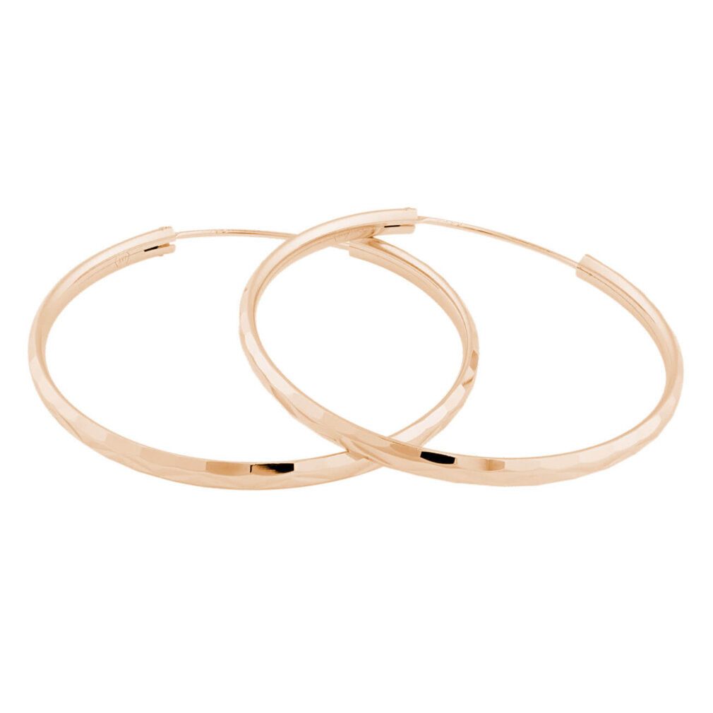 JVD Ohrring-Set Pink gold plated silver earrings rings SVLE0209XD5RO - Diameter: 5 cm